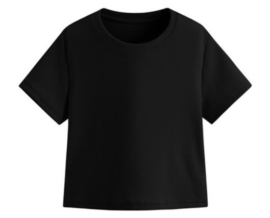 羅紋短版T恤-女