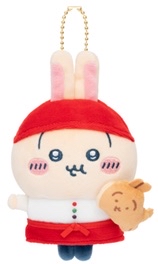 Chiikawa 鯛魚燒店員掛飾 - 兔兔