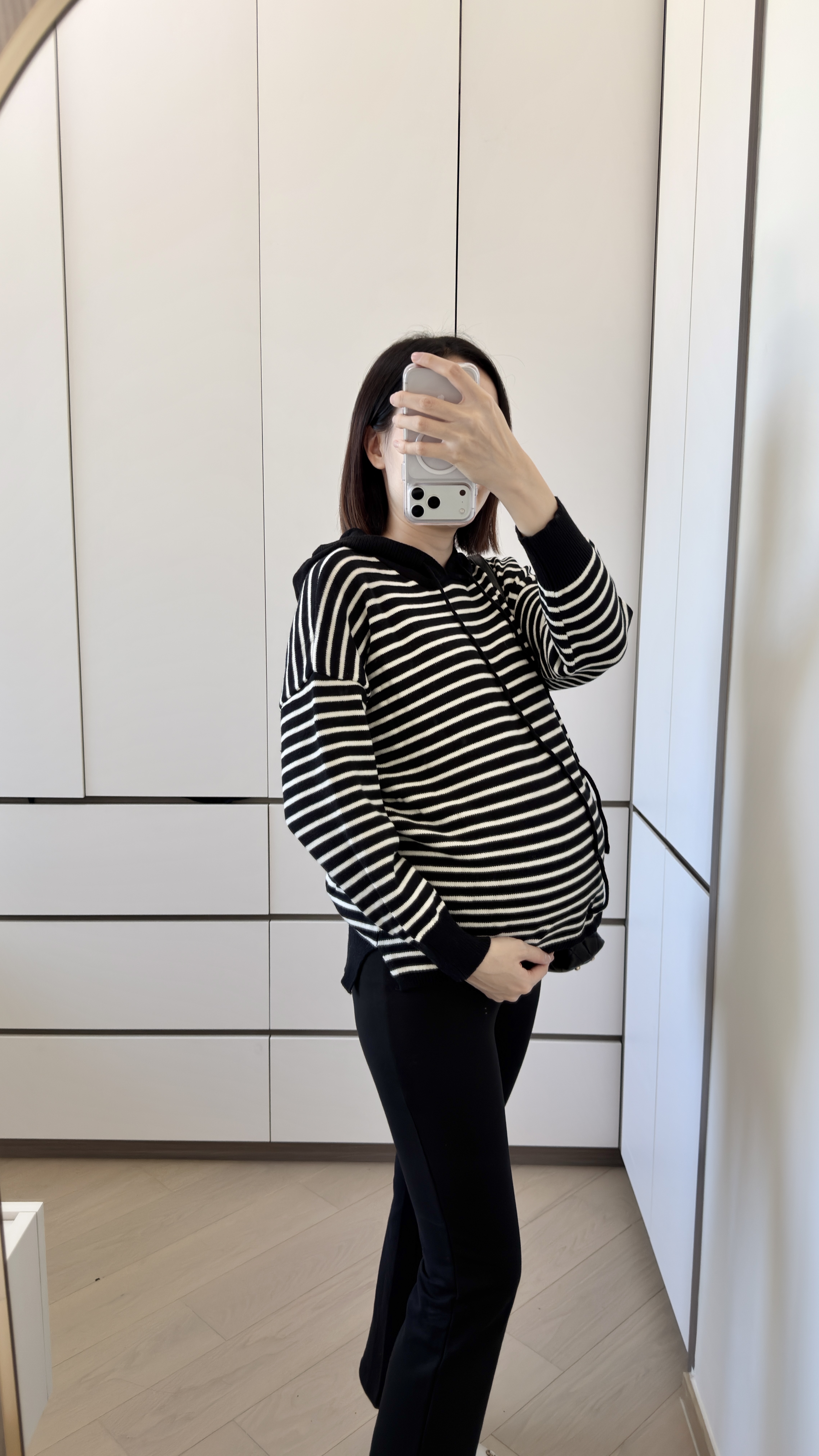 The Everyday Striped Knit Hoodie