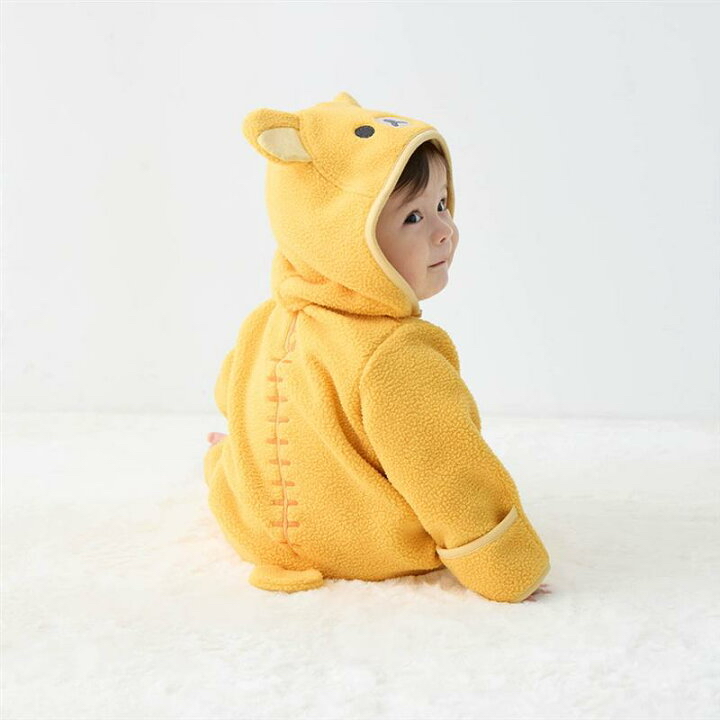 部分現貨🇯🇵預訂 日本直送🇯🇵Rilakkuma Baby鬆弛熊兩色人物造型抓絨長袖連帽連身服