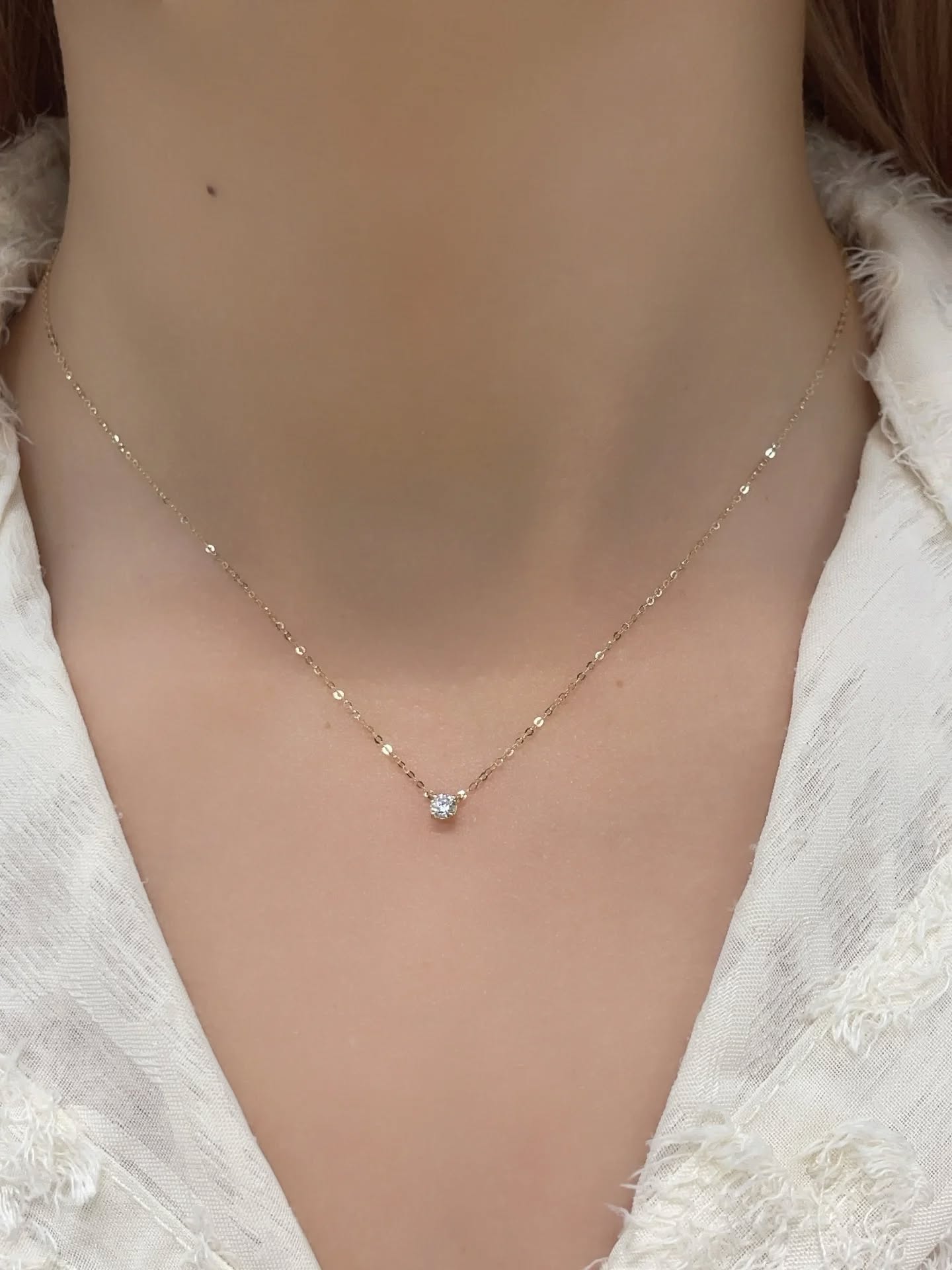 15分爆閃四爪鑽石項鍊 四爪鑲嵌閃耀天然鑽💎  18K鑲嵌天然鑽石💎