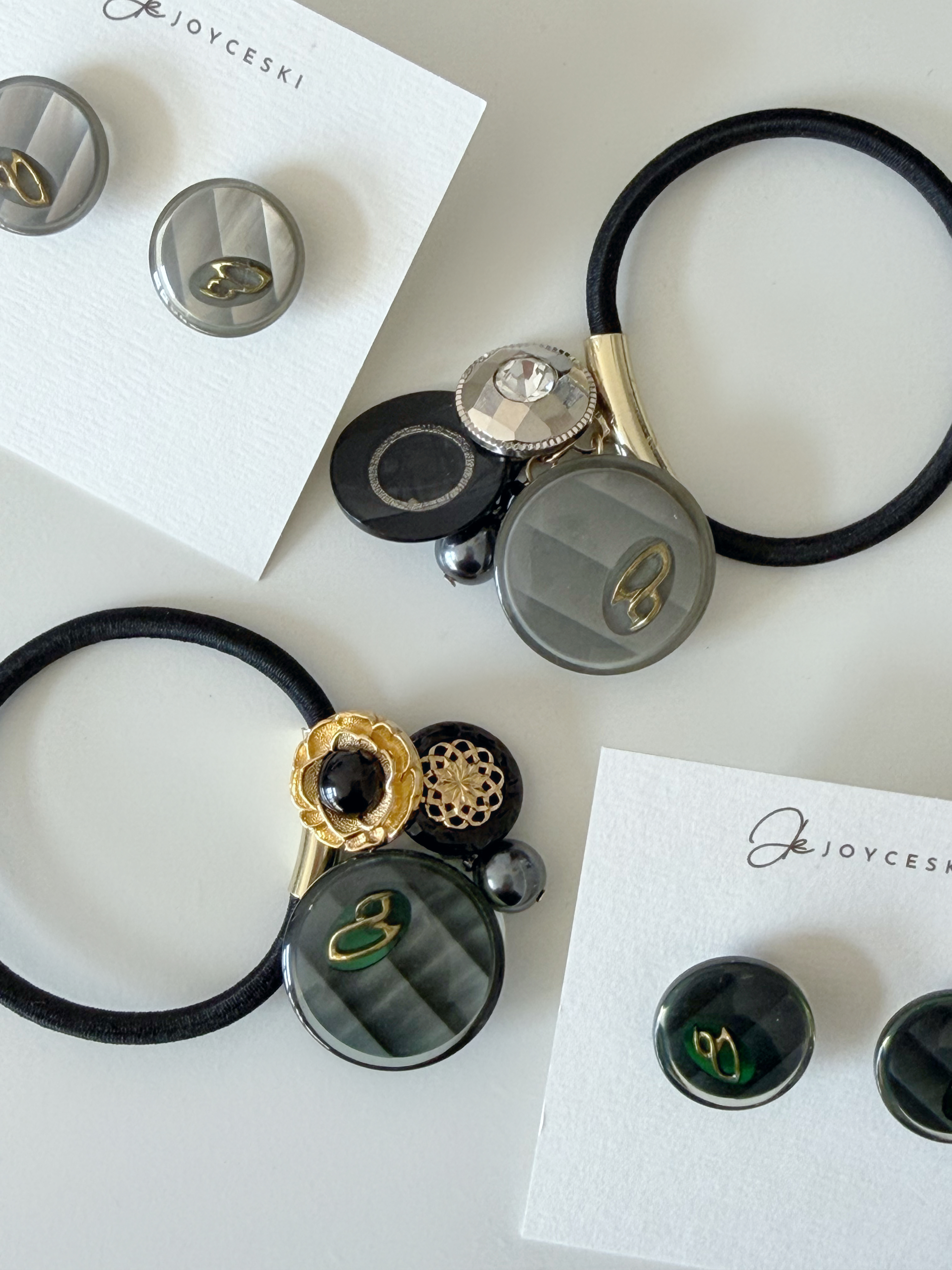 日本復古鈕扣綁髮橡筋/7