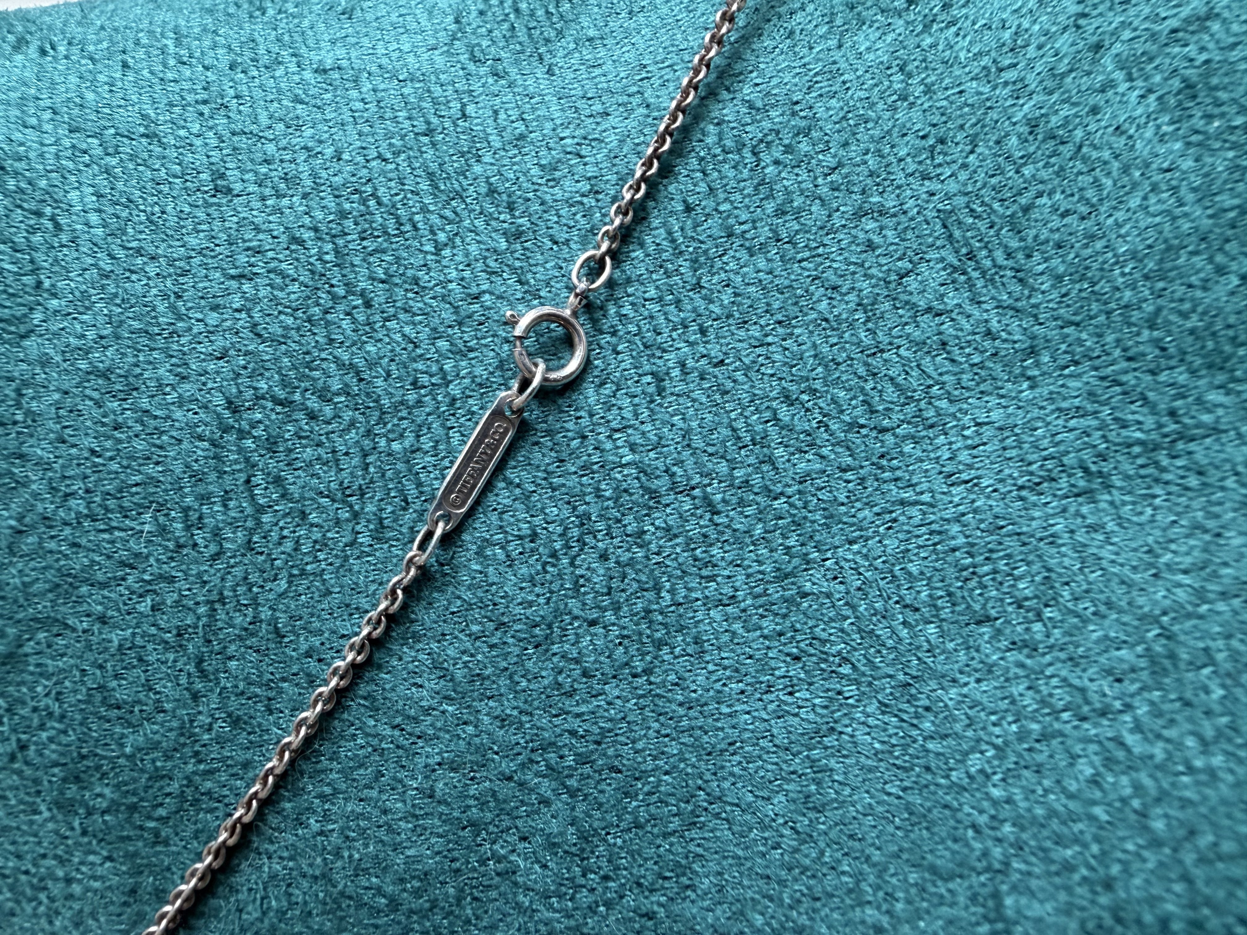 Tiffany & Co. Atlas cube pendant 925 silver necklace