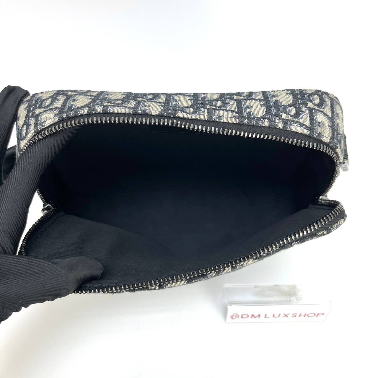 Dior Blue Oblique Safari Bag w/ Strap SHW