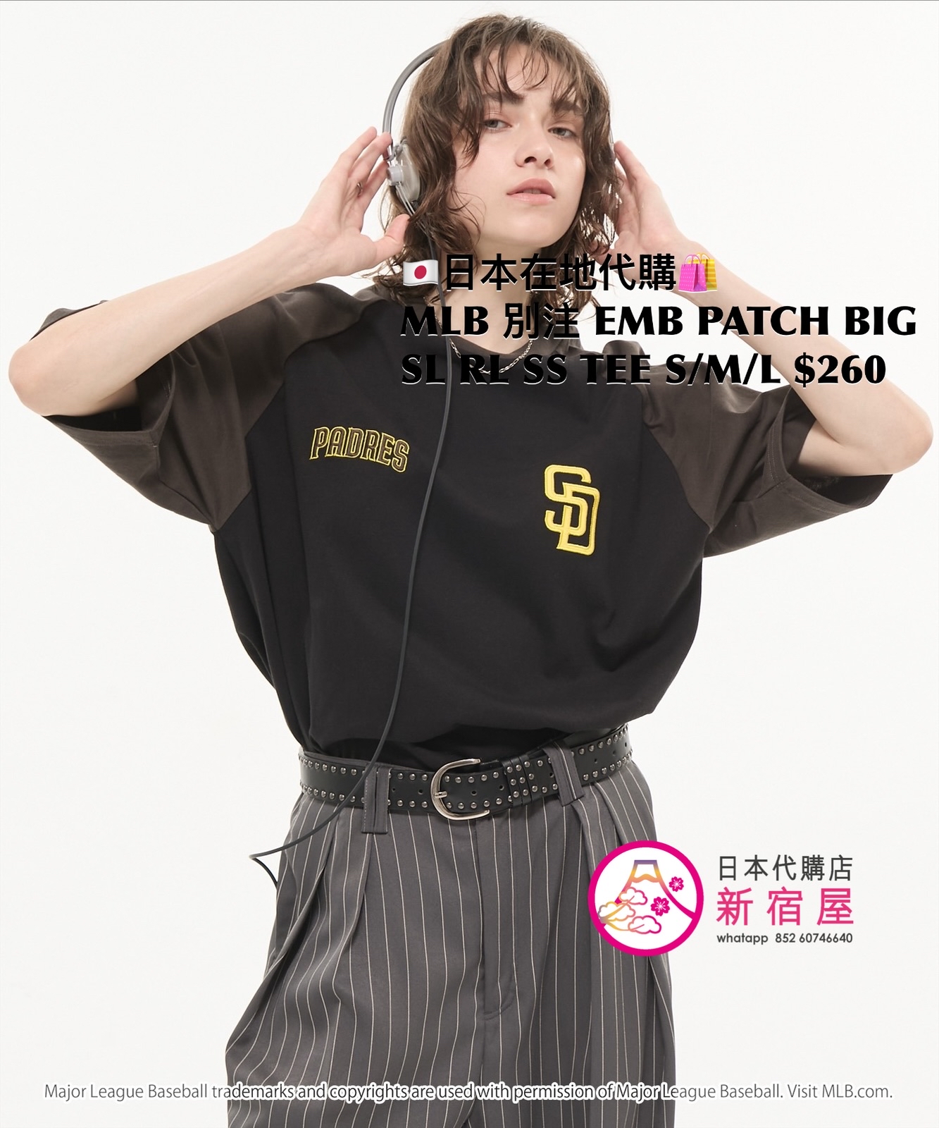 MLB 別注 EMBROIDERED PATCH BIG SILHOUETTE RAGLAN SS T-SHIRT