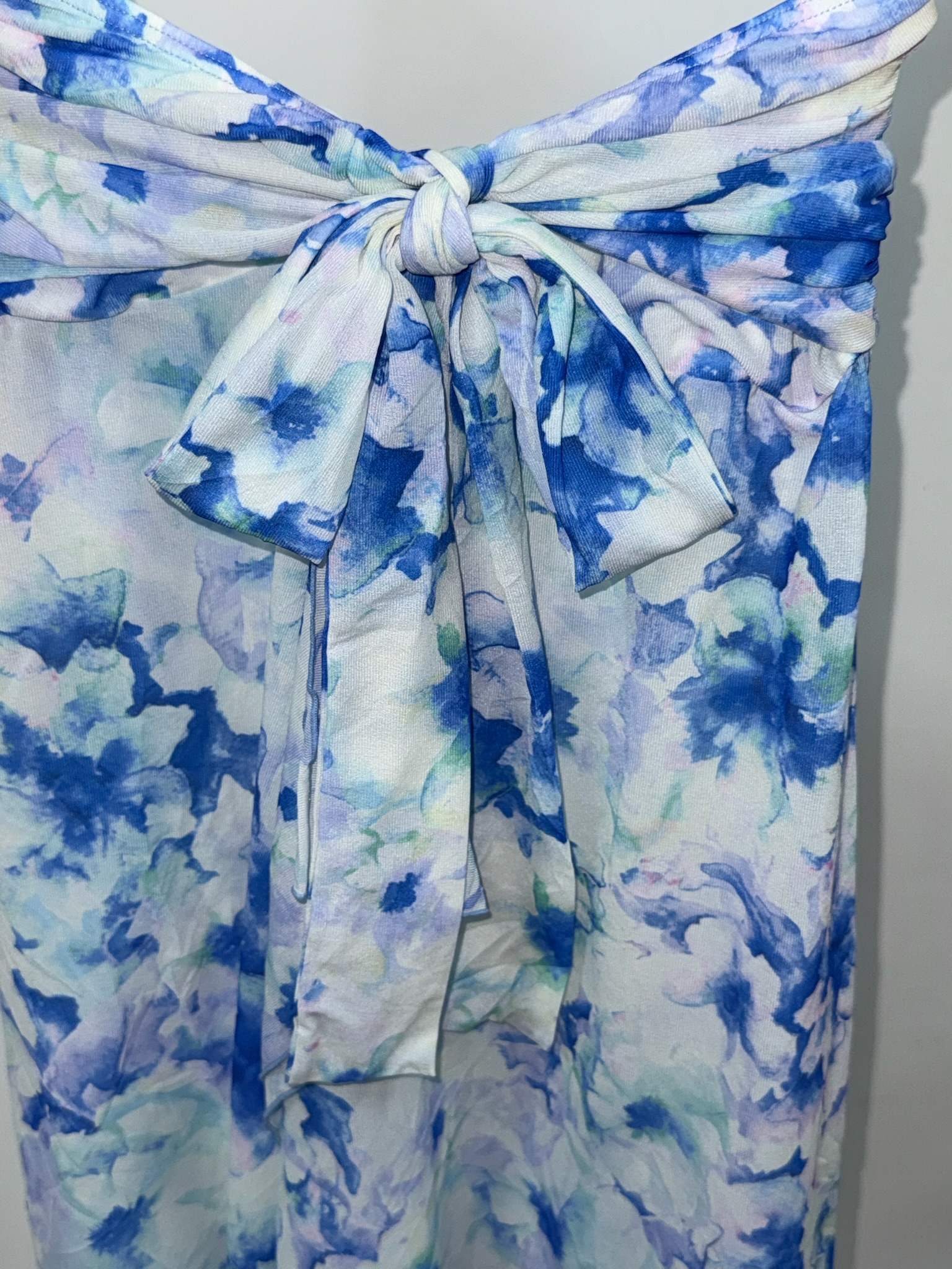 Blurred Floral Chiffon Wrap Skirt