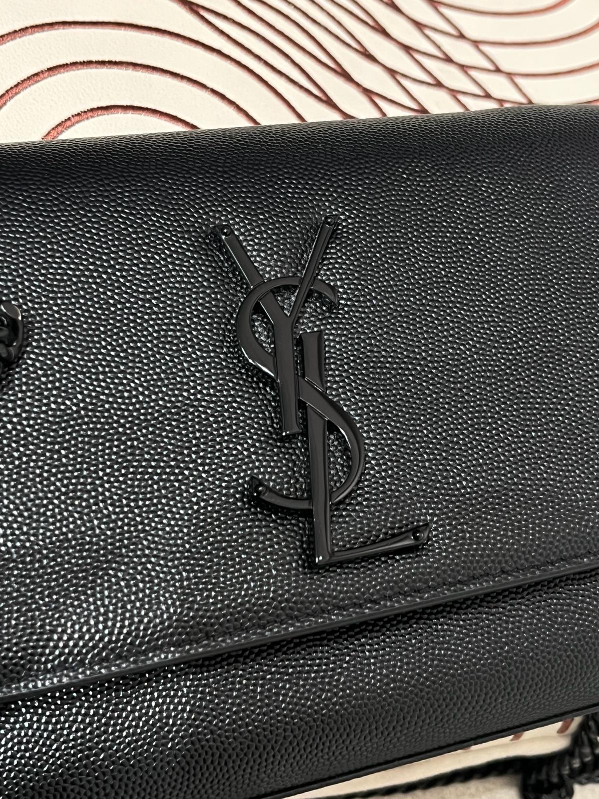 SAINT LAURENT Kate small  Black Caviar flap so black 20cm YSL FLAP 100%Authentic, 99%new  ✅Certificate ✅dust bag 