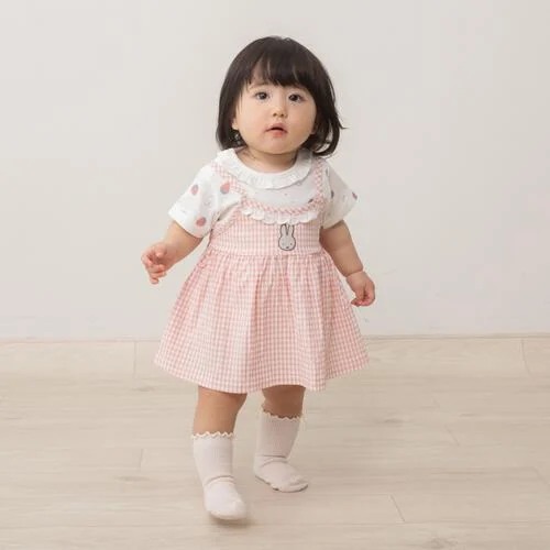 Miffy 吊帶嬰兒裙2件套裝 藍色粉紅色 70/80cm