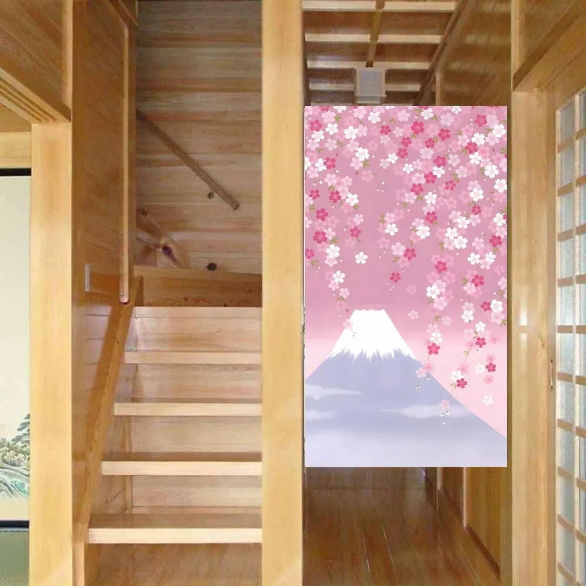 【現貨】🔥🔥【日本製《代富士櫻花》和風富士山櫻花長門簾】