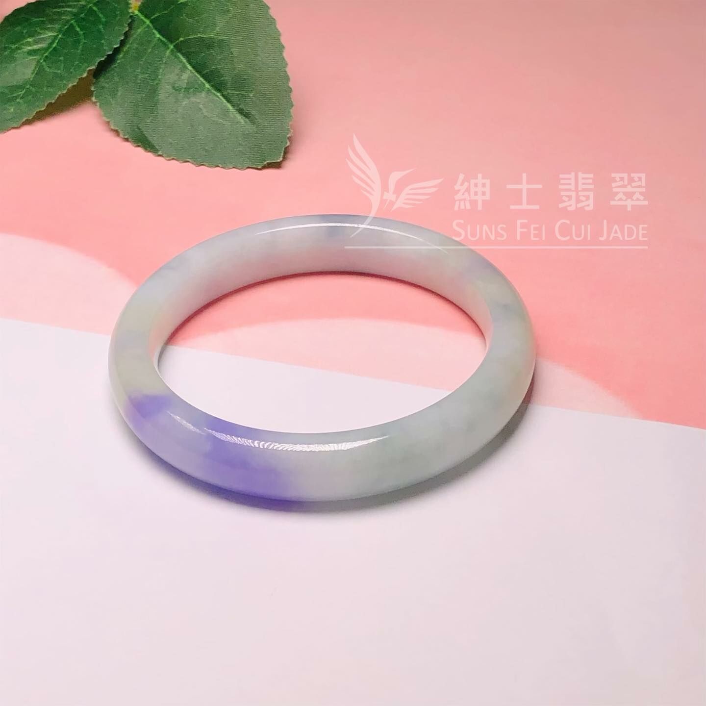 桃紅春福鐲55.7mm