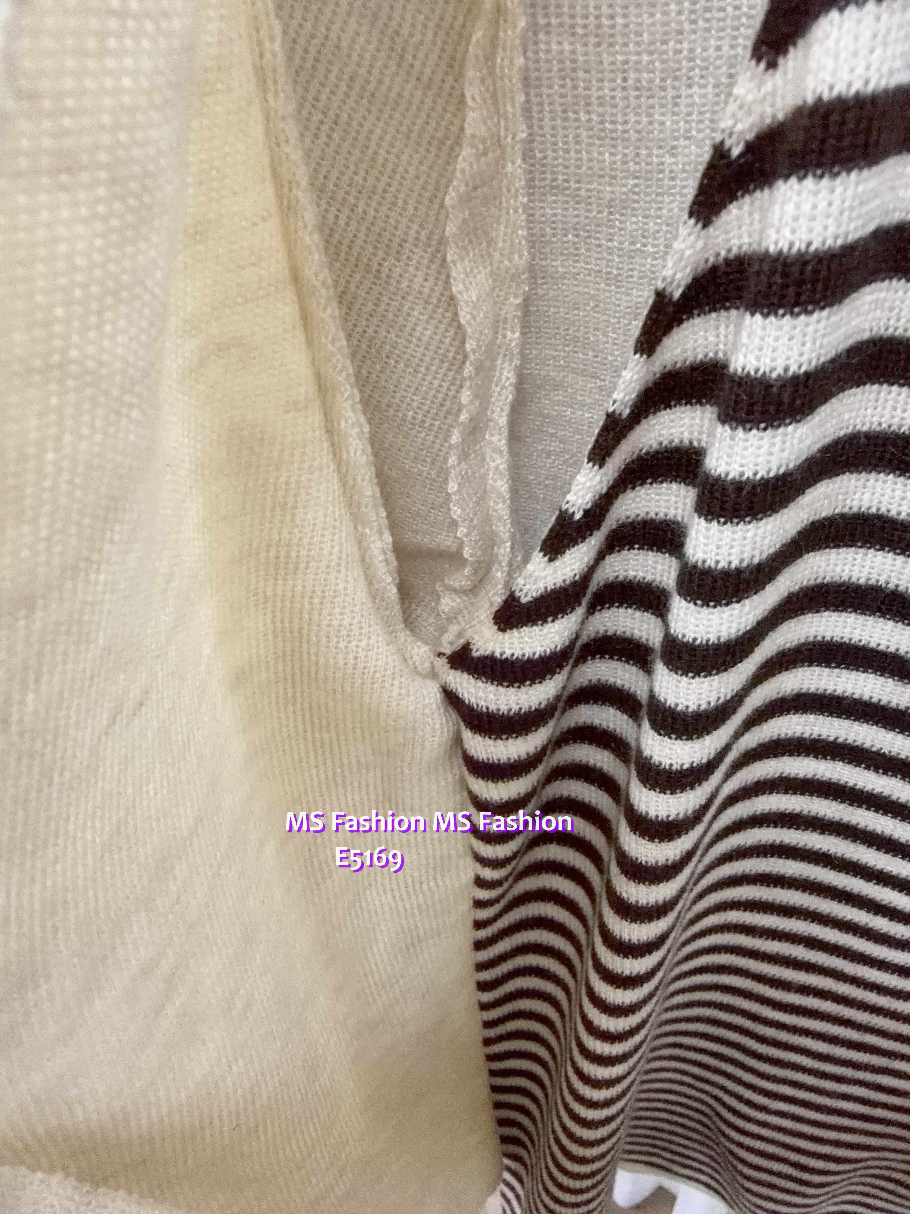 E5169 假兩件橫間top