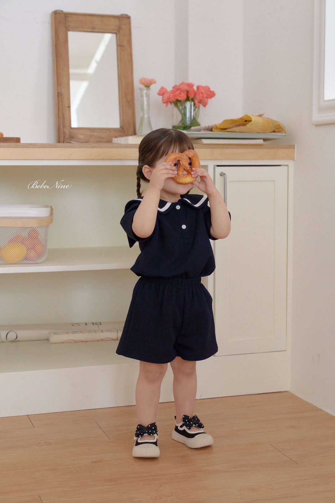 ☀️預訂 韓國直送☀️🇰🇷Bebenine兩色海洋風水手領短袖上下套裝