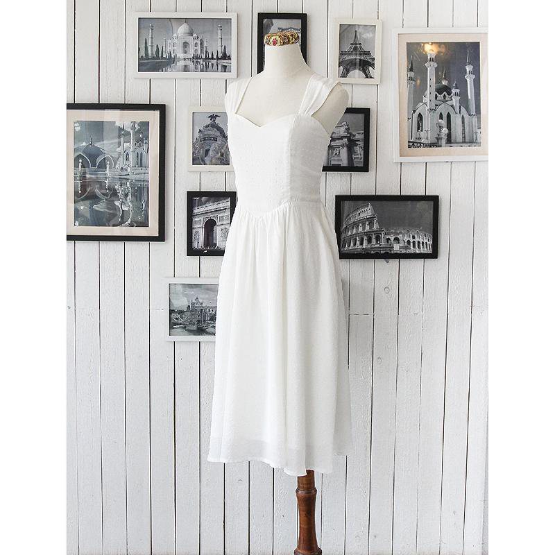 (SOLDOUT) Roman Holiday Sweatheart White Dress(FM021)