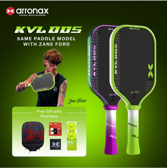 Arronax KVL005 Foam Core T800 Carbon Fiber Pickleball Paddle 16mm