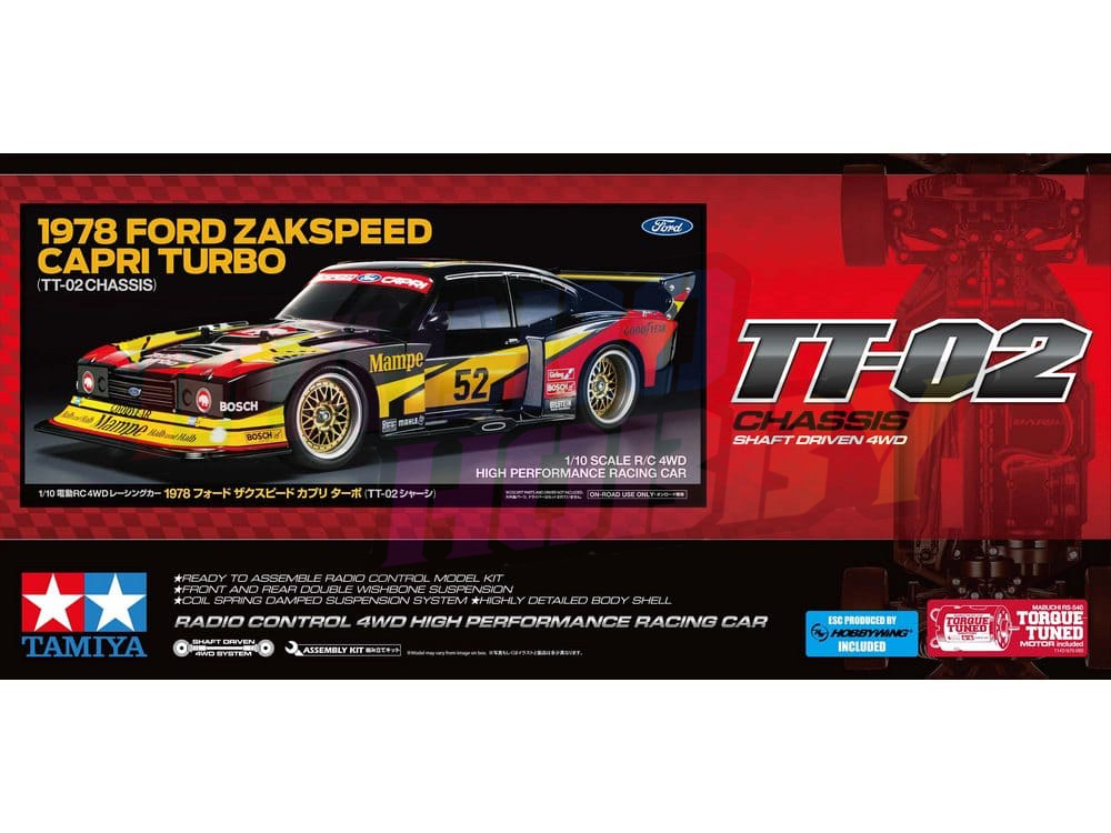 Tamiya 47526 1/10 RC 1978 Ford Zakspeed Capri Turbo (TT-02 Chassis) #0111172