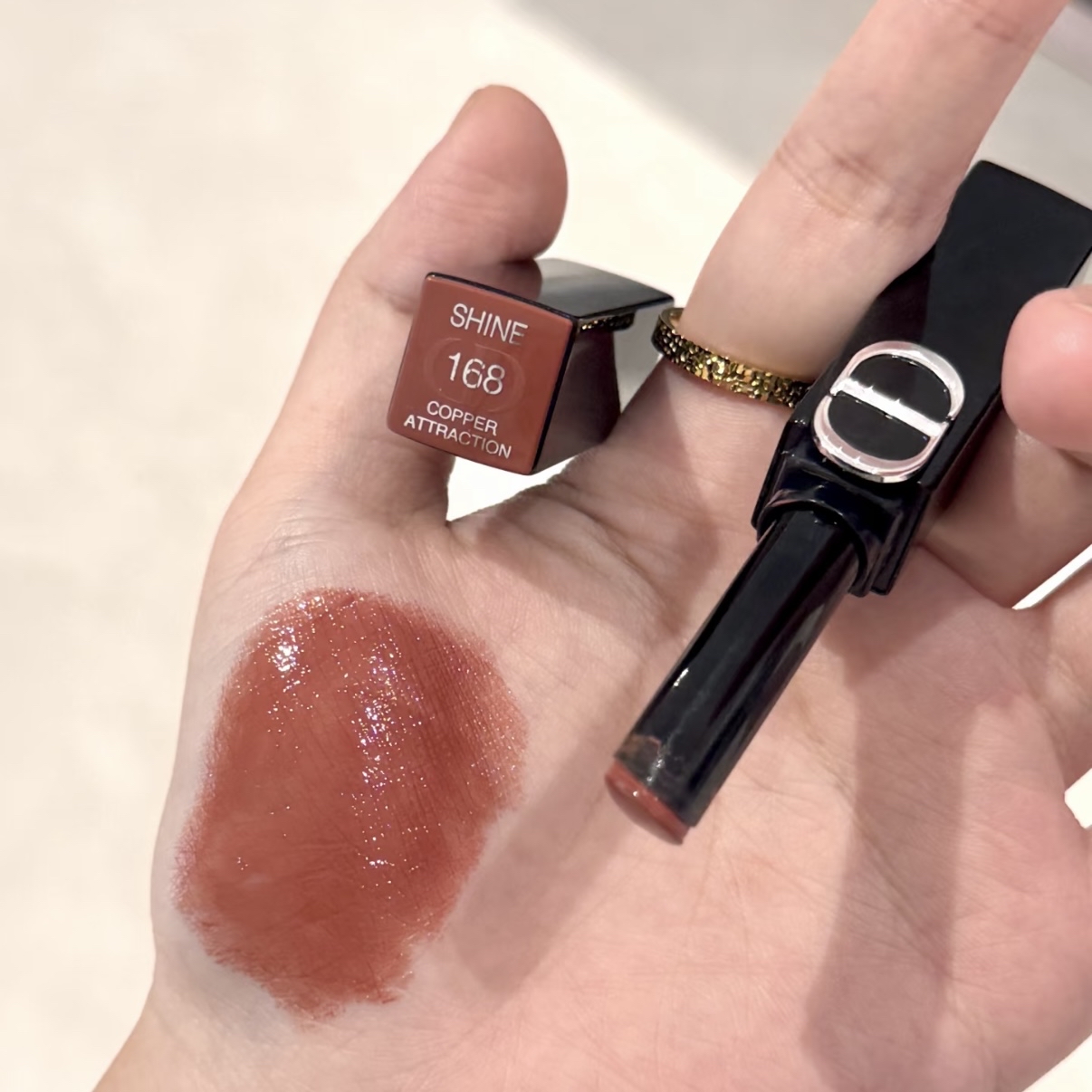 DIOR ROUGE DIOR ON STAGE 傲姿舞台持色唇膏#168  Copper Attraction 2.2g 肉桂烏龍