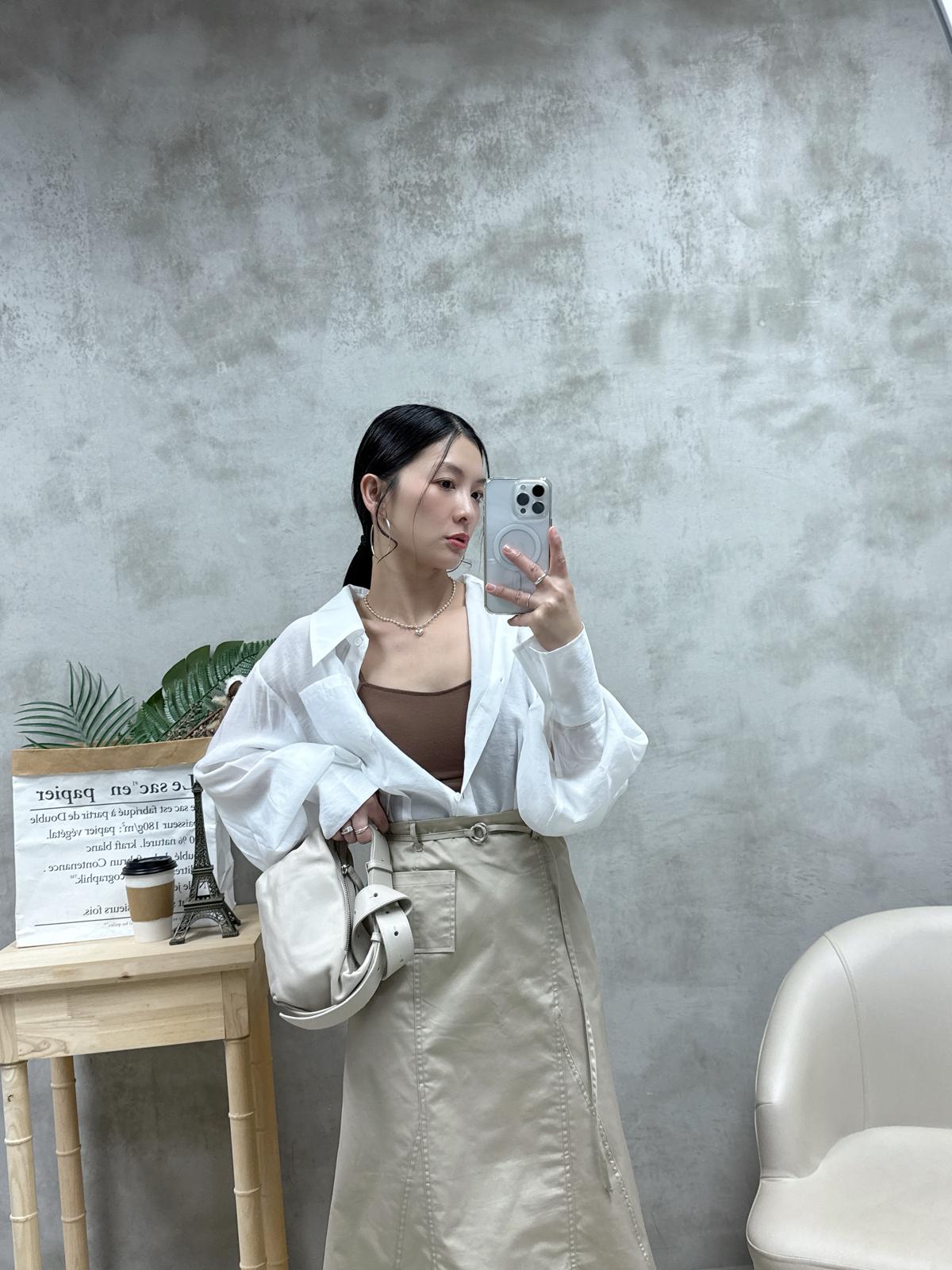 D16 打褶腰恤衫外套