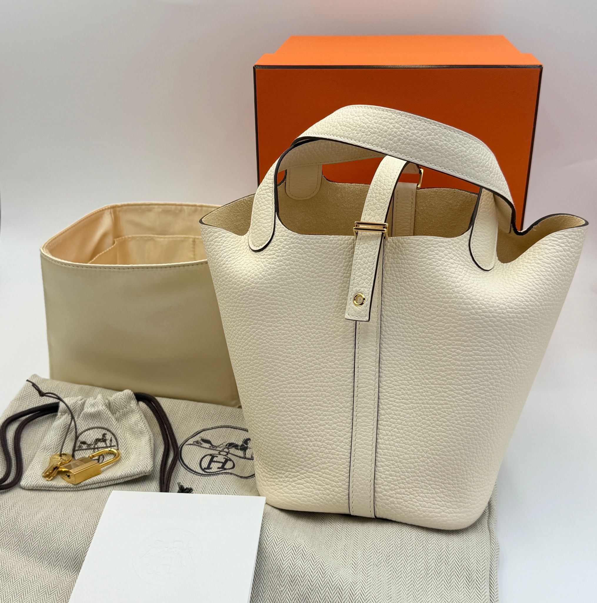 Hermes Picotin18 Nata奶油白