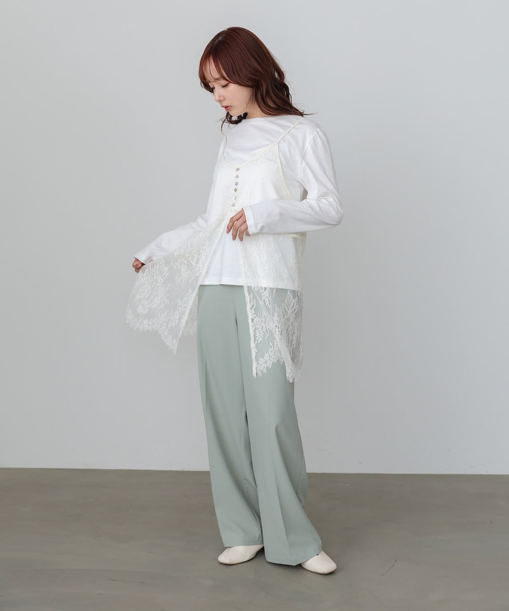 <JP> Lace Bustier + Soft Top Set (一套兩件)* 3色入 <預購>