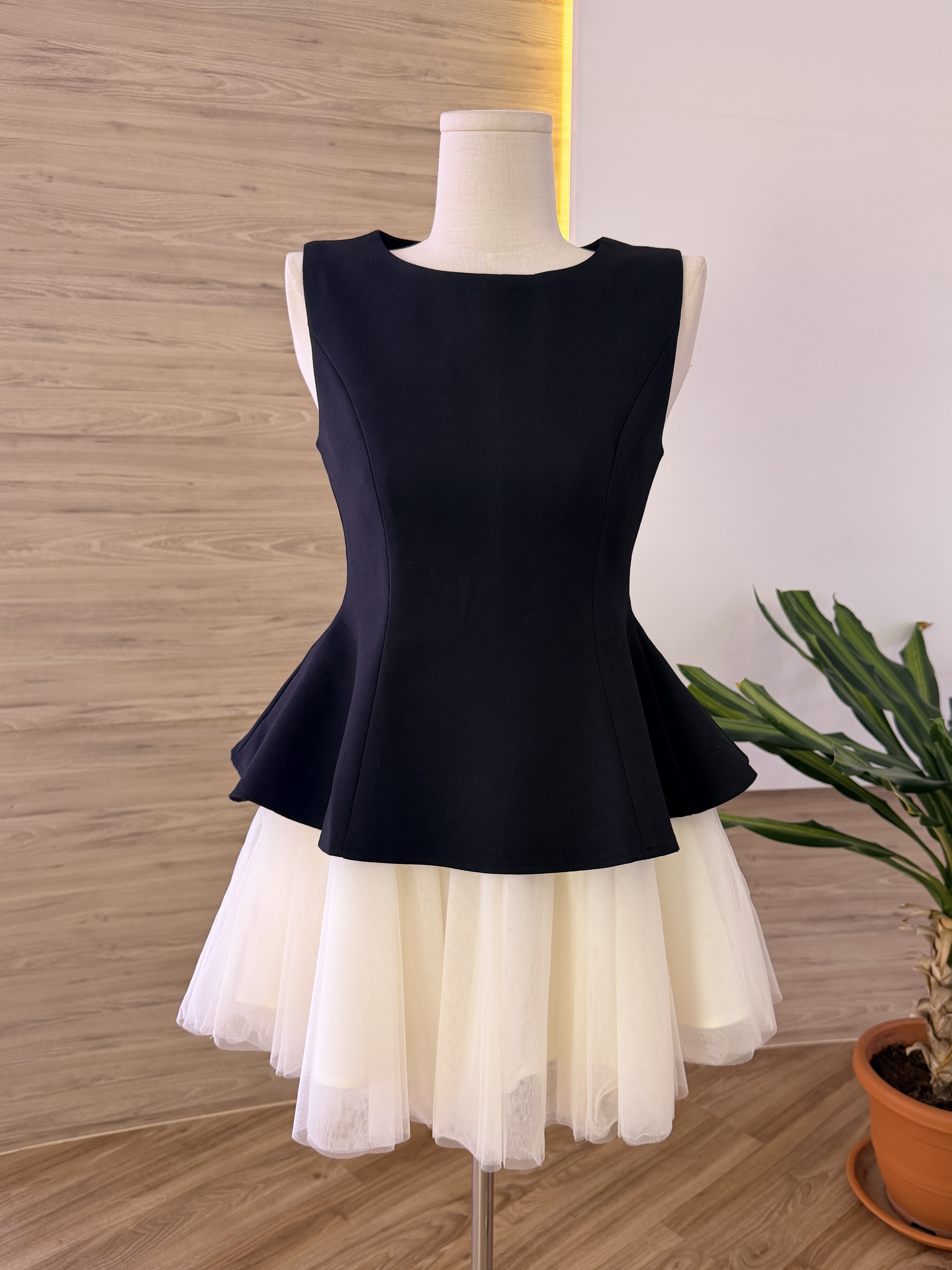 Celestine Peplum Tulle Dress