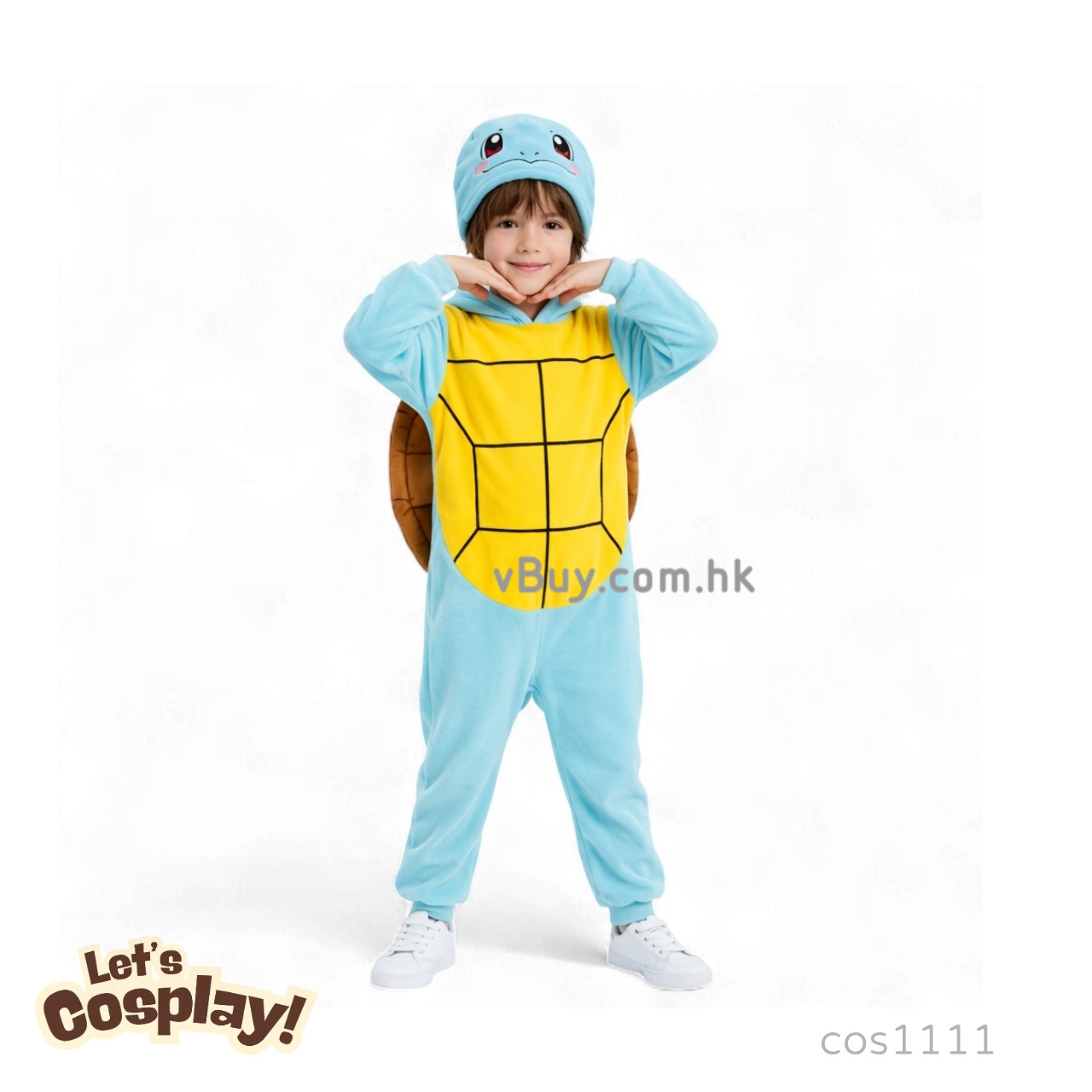 Lets Cosplay Pokemon車厘龜Cosplay服裝 Squirtle Costume 龜兔賽跑造型服裝 動物扮演服裝 童話故事服裝 Animal Costume（cos1111）