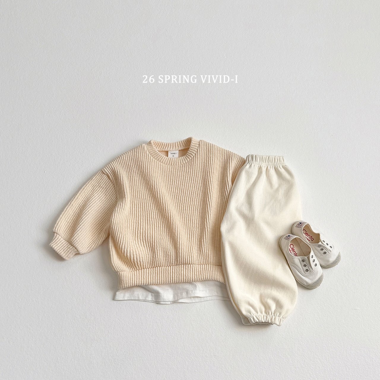 🌸預訂 韓國直送🌸🇰🇷VIVIDI三色寬鬆羅紋針織衛衣