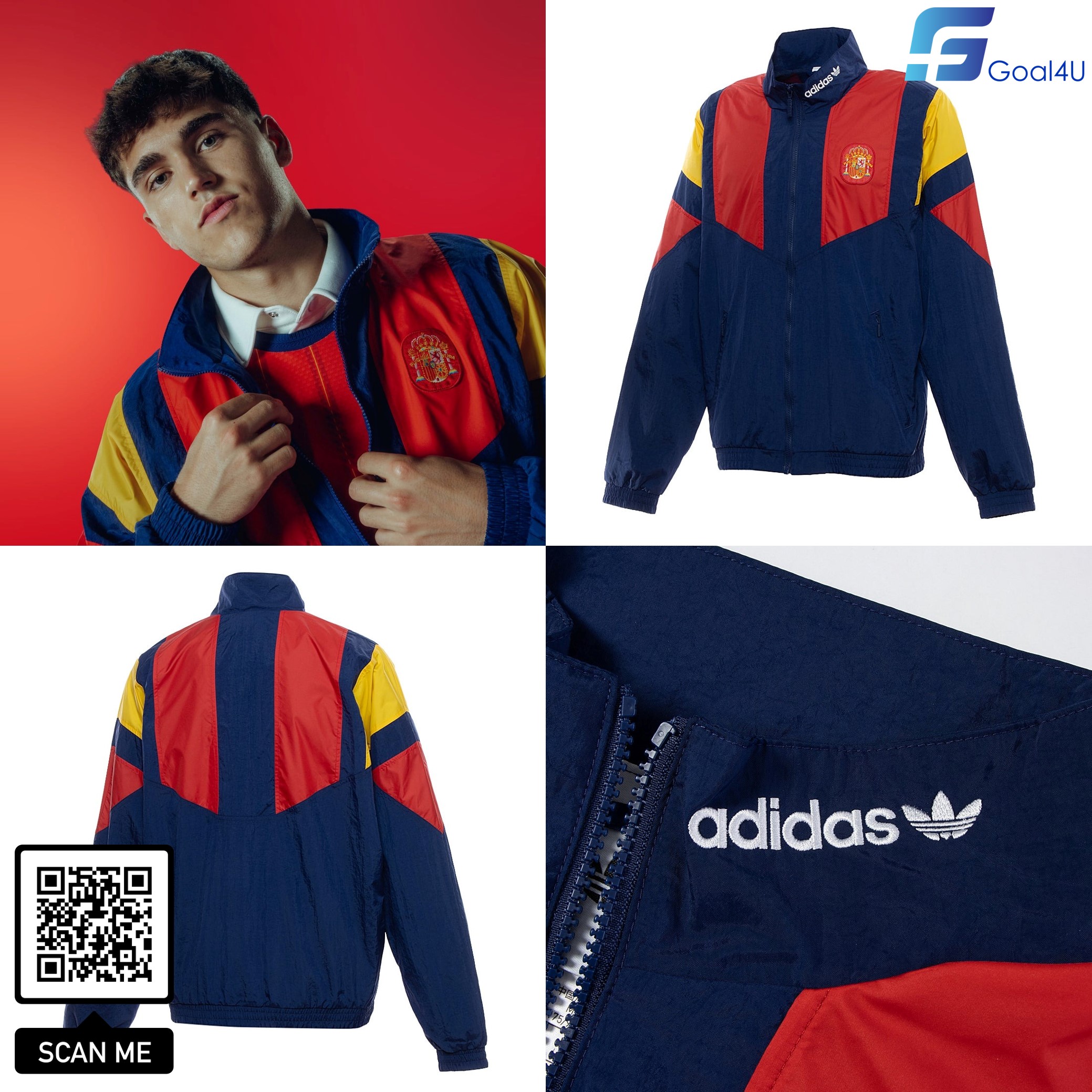 Adidas Spain 西班牙經典 EQT 足球文化運動外套 KG2575