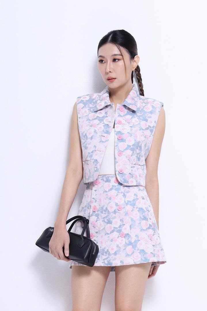 印花翻领上衣 2682