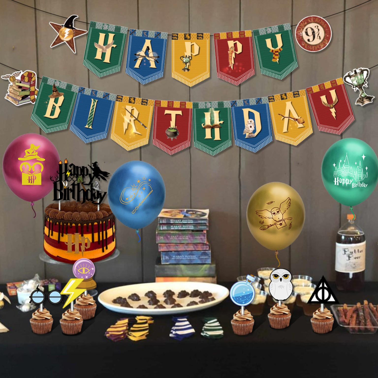 哈利波特妙麗主題生日派對氣球套裝 Harry Potter Hermione Birthday Party Balloons