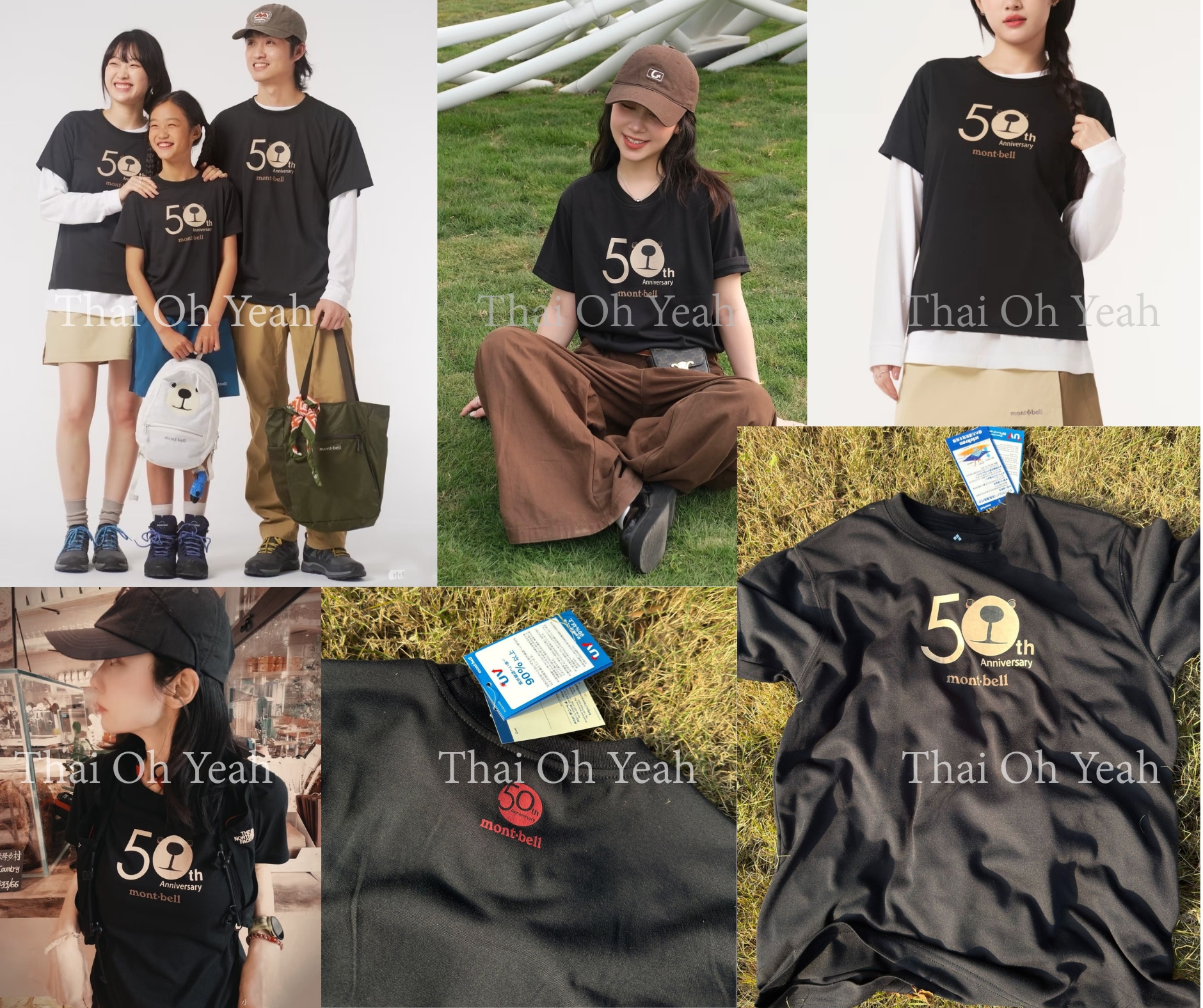 預訂 Mont.bell Wickron T Monta Bear 50th黑色短袖Tee