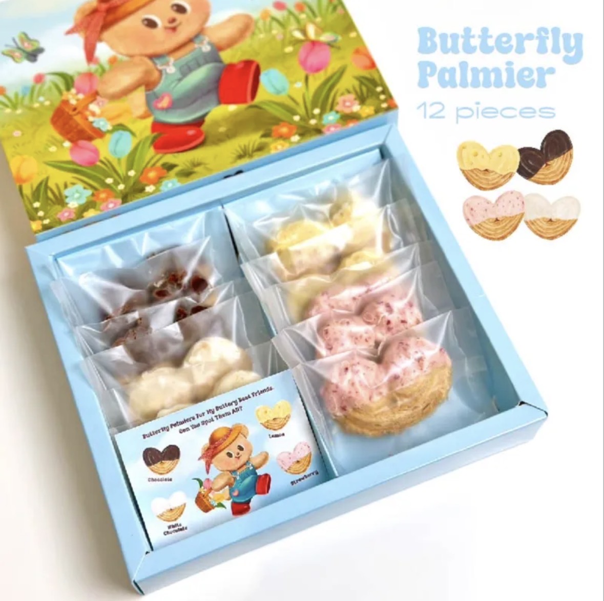 【預訂】泰國 Butter Bear 黃油小熊周邊 Butterfly Palmier Set (12pcs)