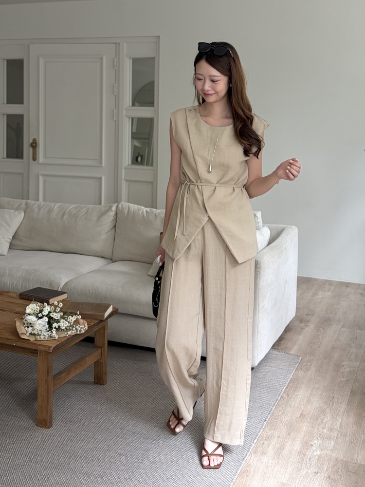 The Fine Linen Summer Set (Beige)