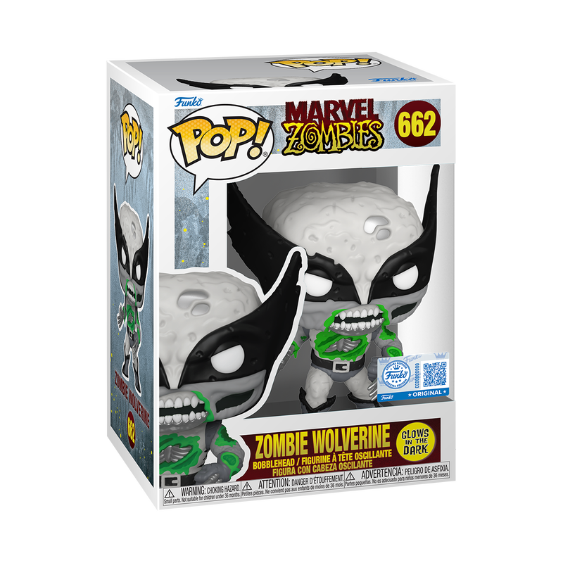 📦訂購 美國代購 Funko POP! Marvel Zombie Wolverine (Black & White) (Glow) Figure 金鋼狼 模型