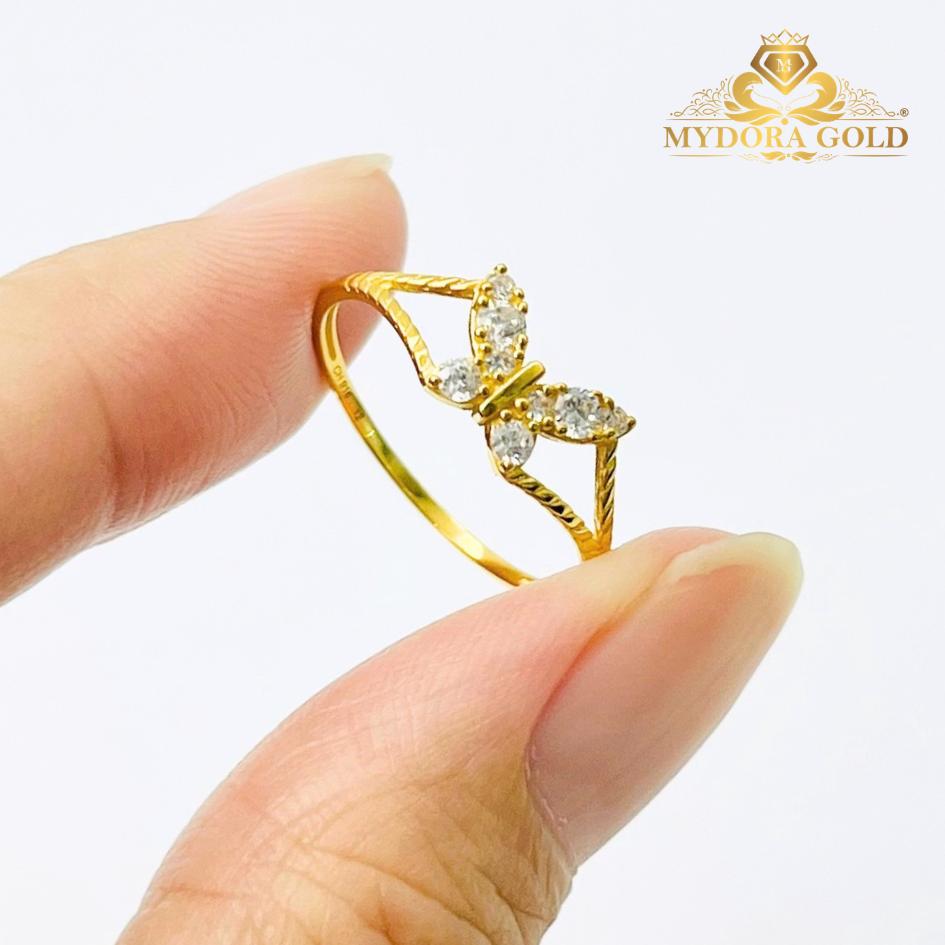 MYDORA Cincin Batu CZ Butterfly Solo l EMAS 916/22K