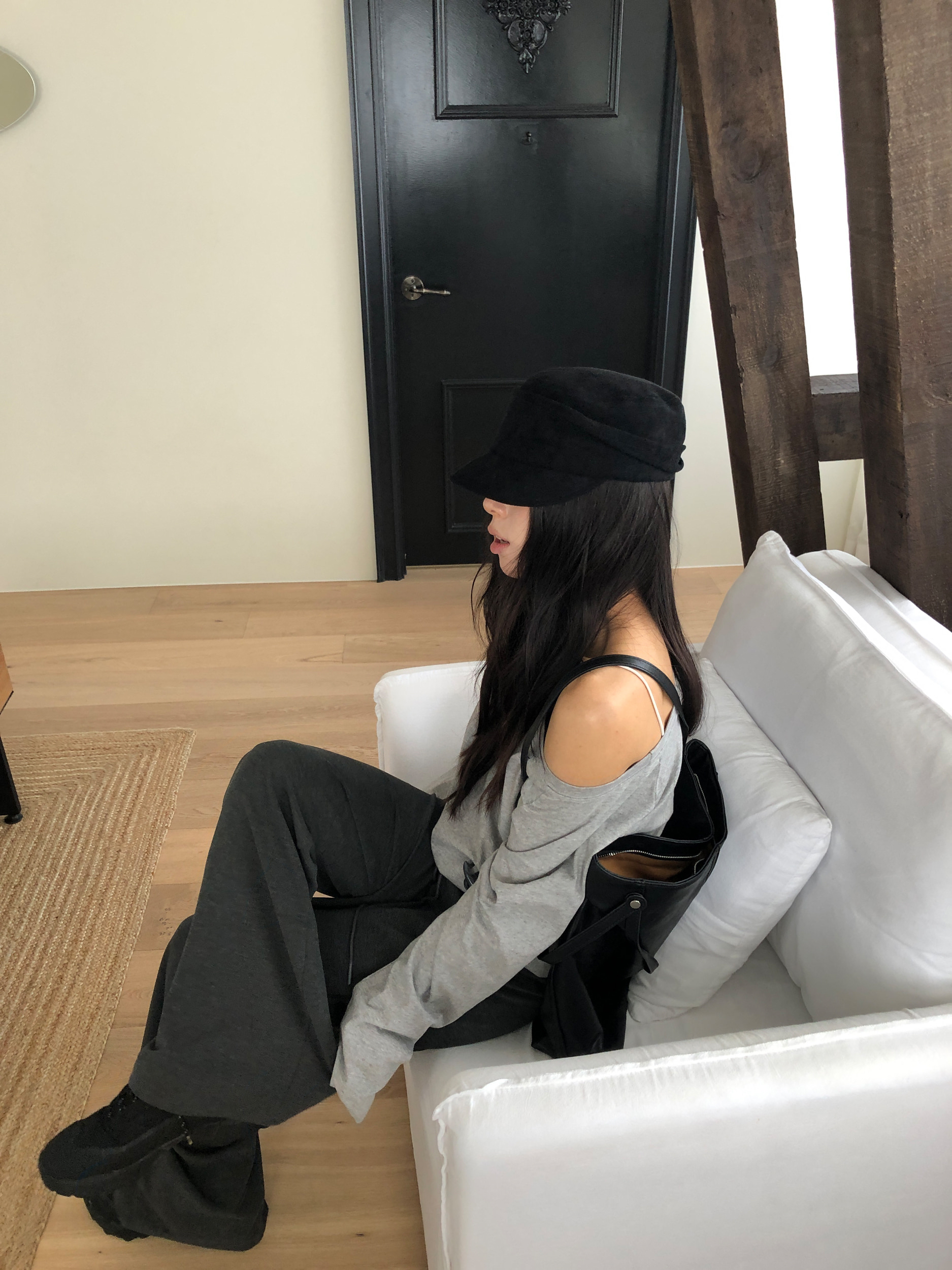 Fold-Over Wide-Leg Sweatpants