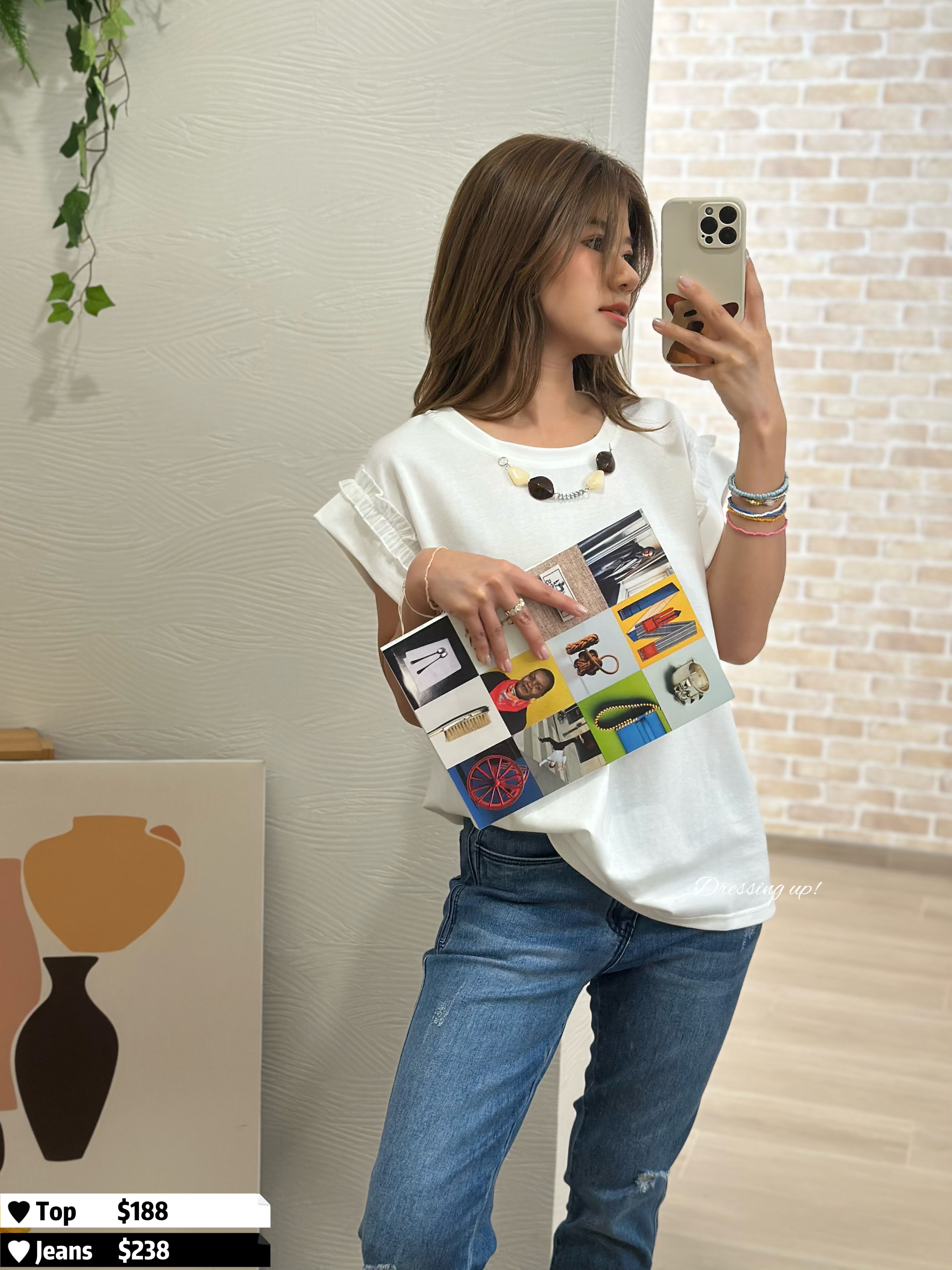 精緻加分｜大理石頸鏈上衣