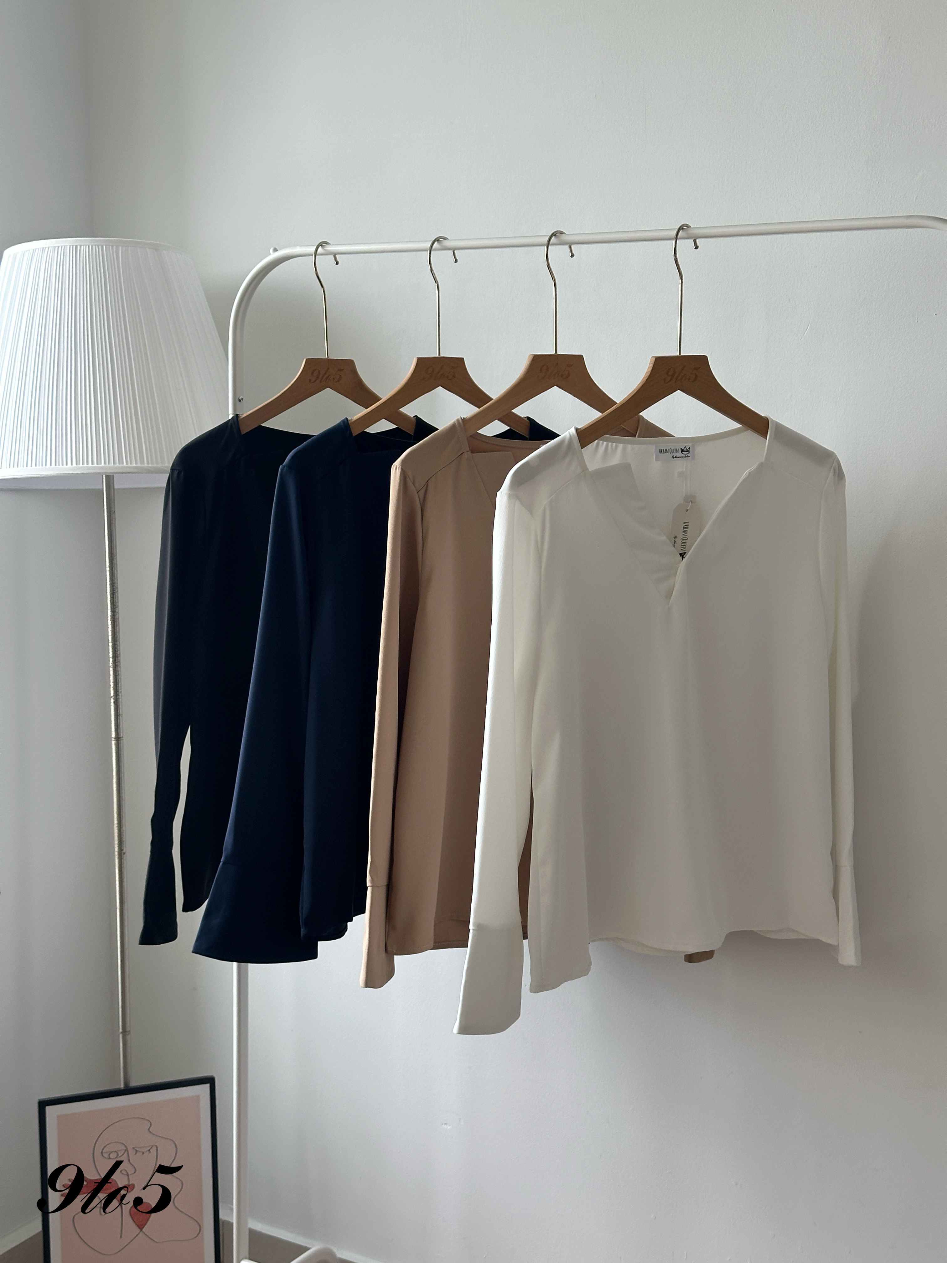 T4360 Long Sleeve V Neck Shirt - 4 Colors 