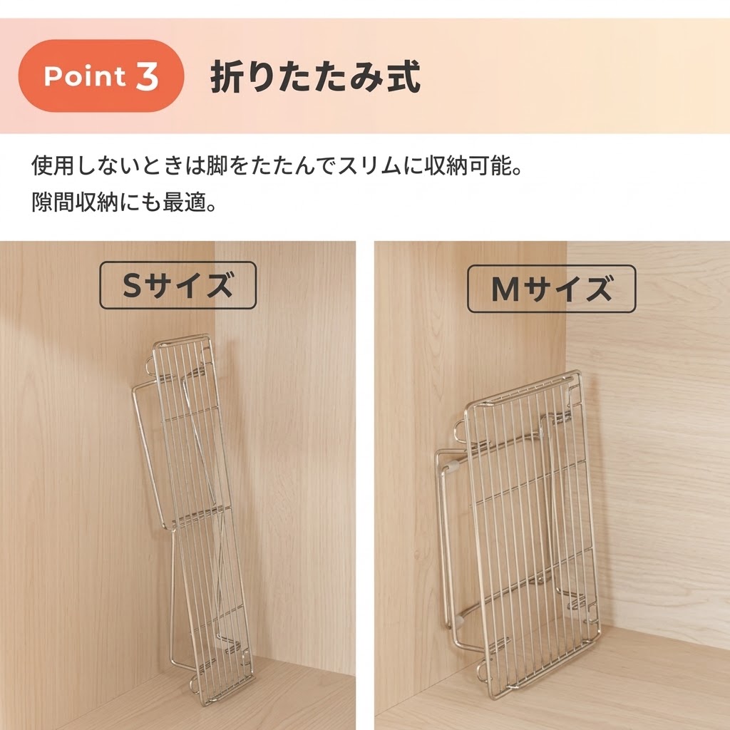 🔥🔥【日本直送《和平》&kit 折疊式廚房不鏽鋼置物架】