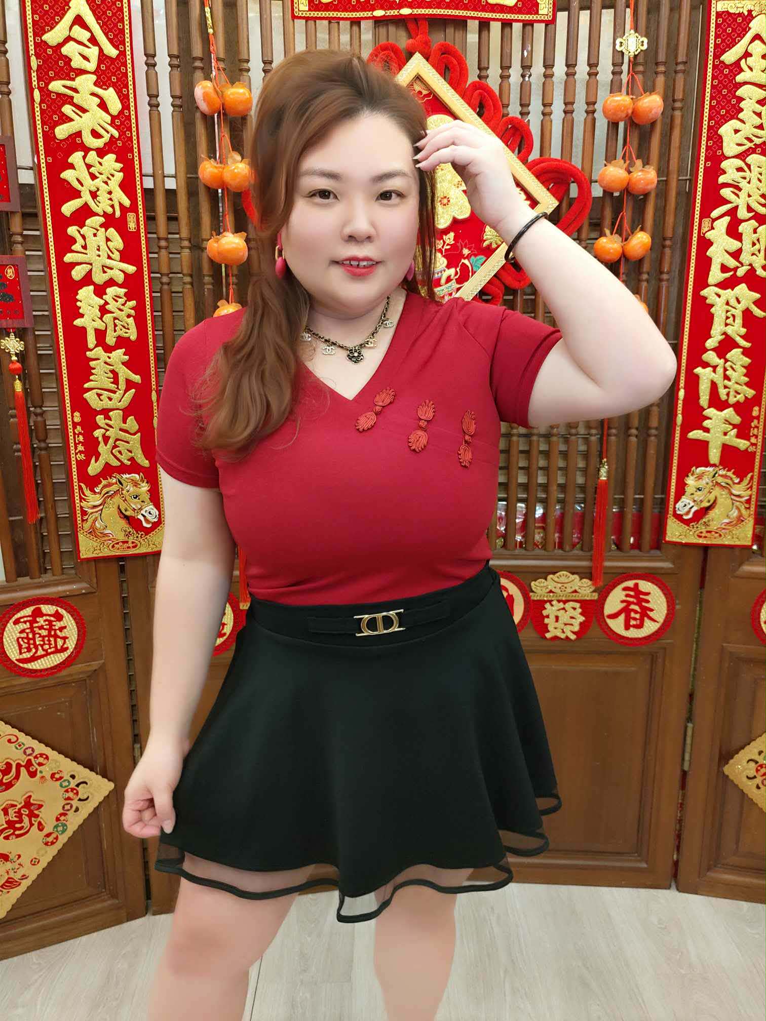 NFC02 TW#5267 中国风V领盘扣上衣