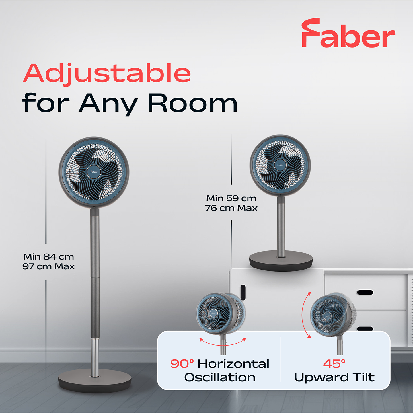 Faber 8" Scento Stand Fan FSF C5311