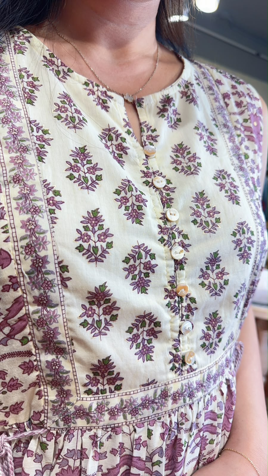 3310 Lavender Beige Floral 4-Rope OP 48"