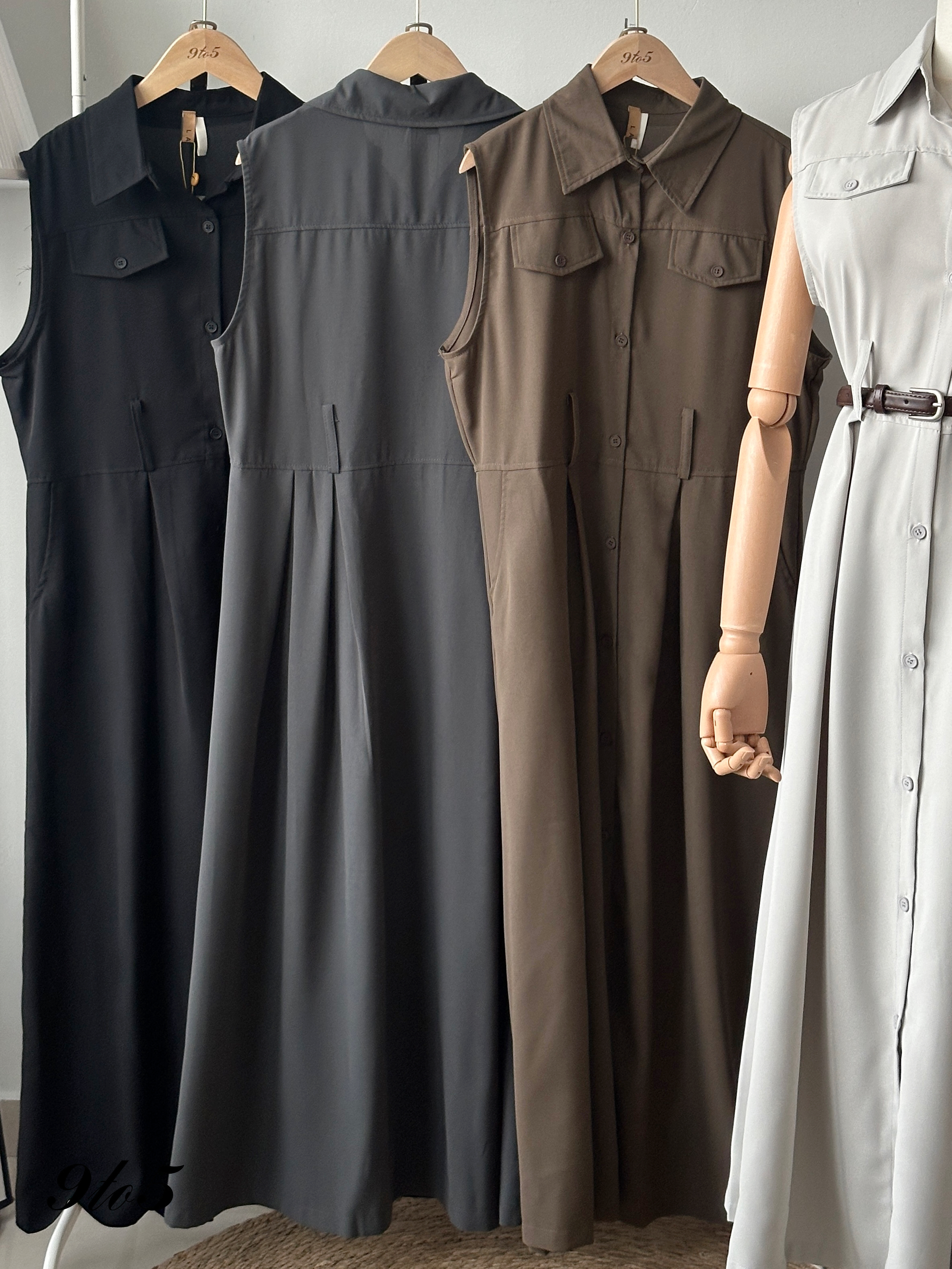 D2353 Sleeveless Long Dress - 4 Colors 