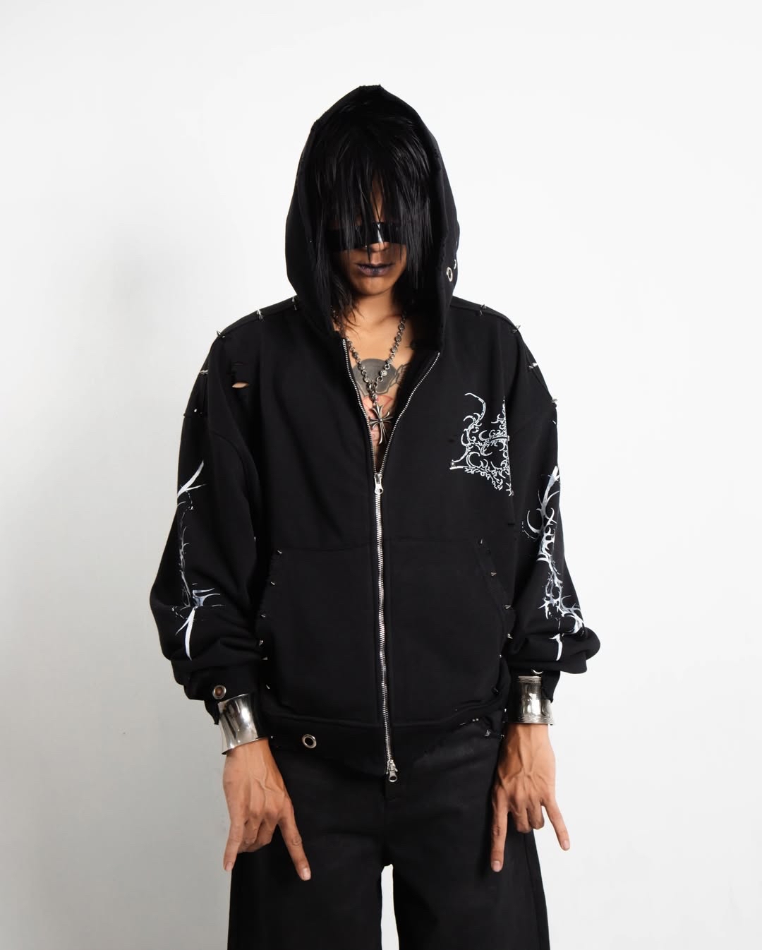 Custom Crab Leg Zip Up Hoodie