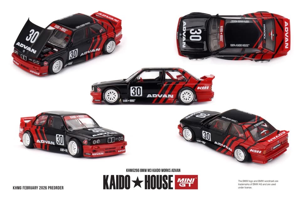 (預訂 Pre Order) Kaidohouse x MINI GT  ( KHMG266 ) BMW M3 Kaido Works ADVAN