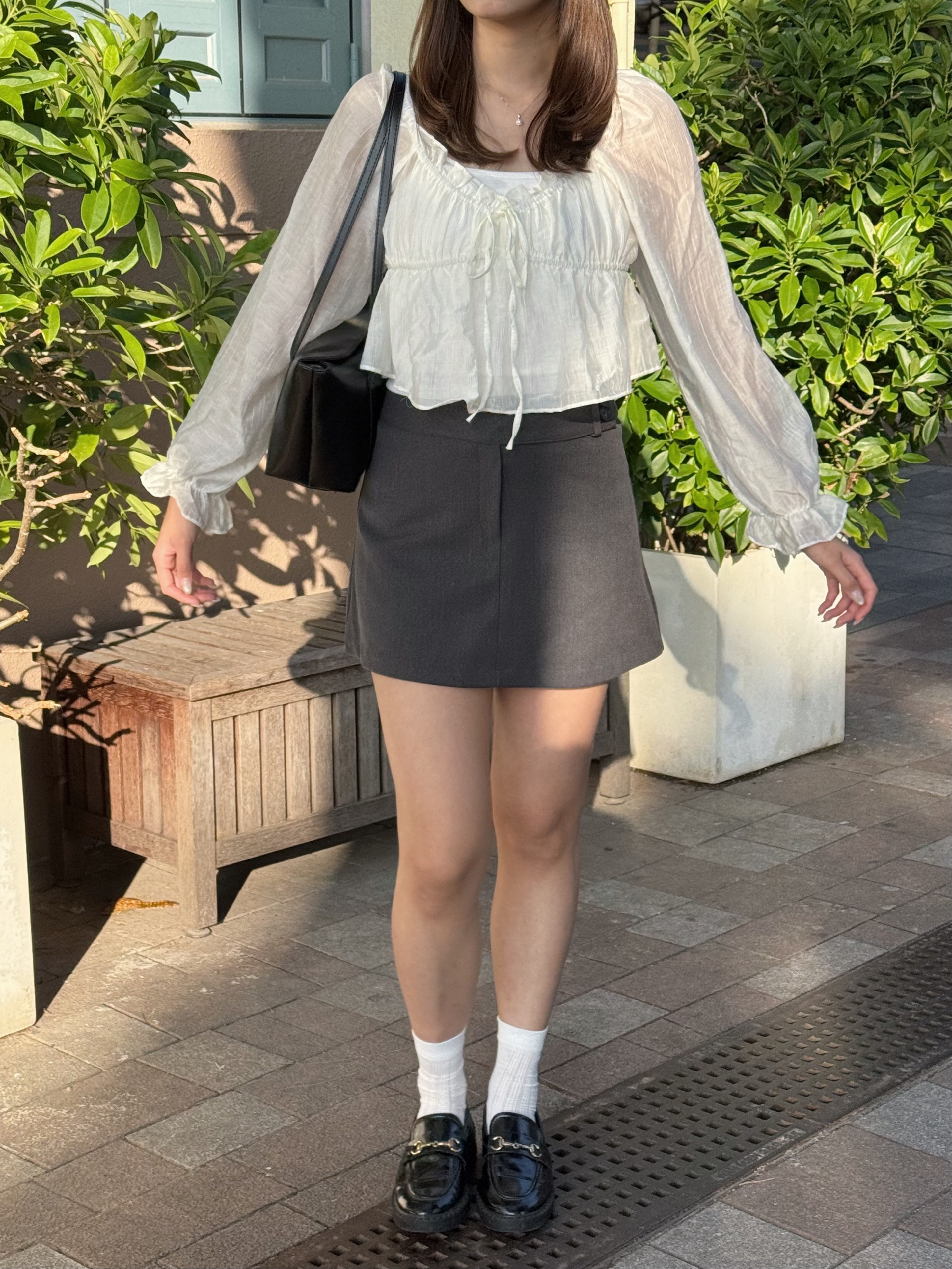 春日透透傘型長袖上衣(兩色入)