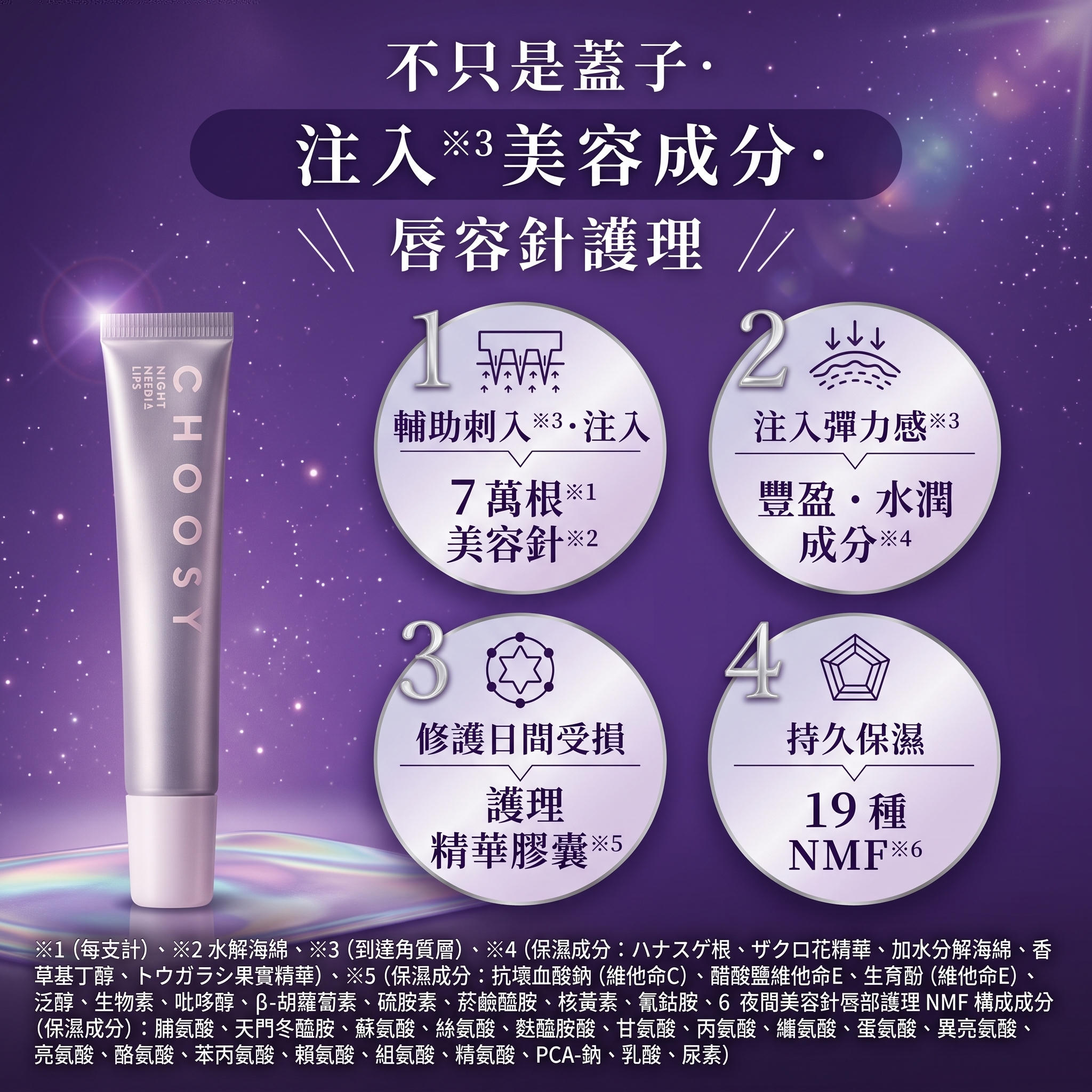 CHOOSY 夜間< 微針 > 唇部精華(韓國製)