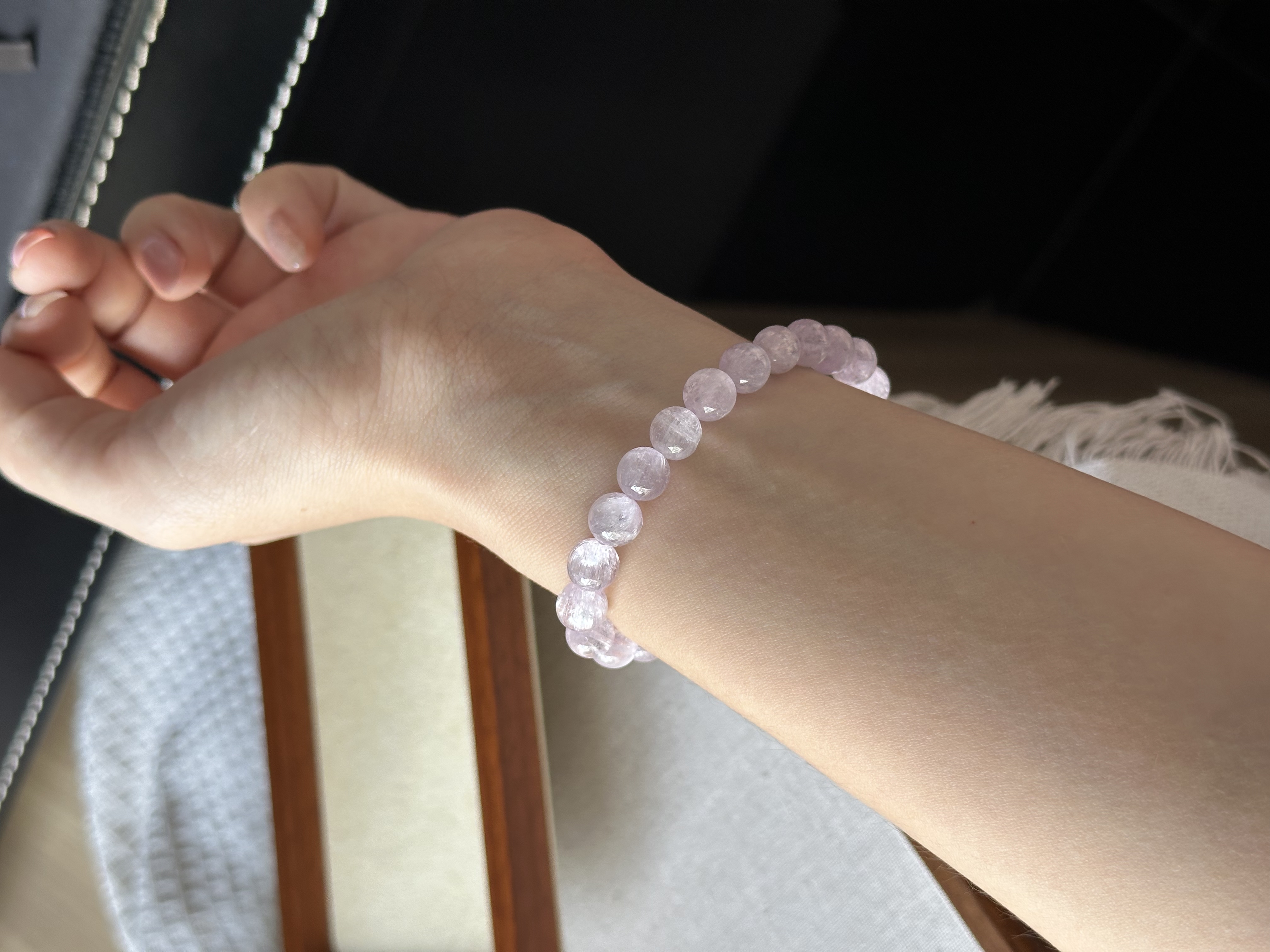 高货紫锂辉 ｜ Good grade Kunzite 8.4mm 