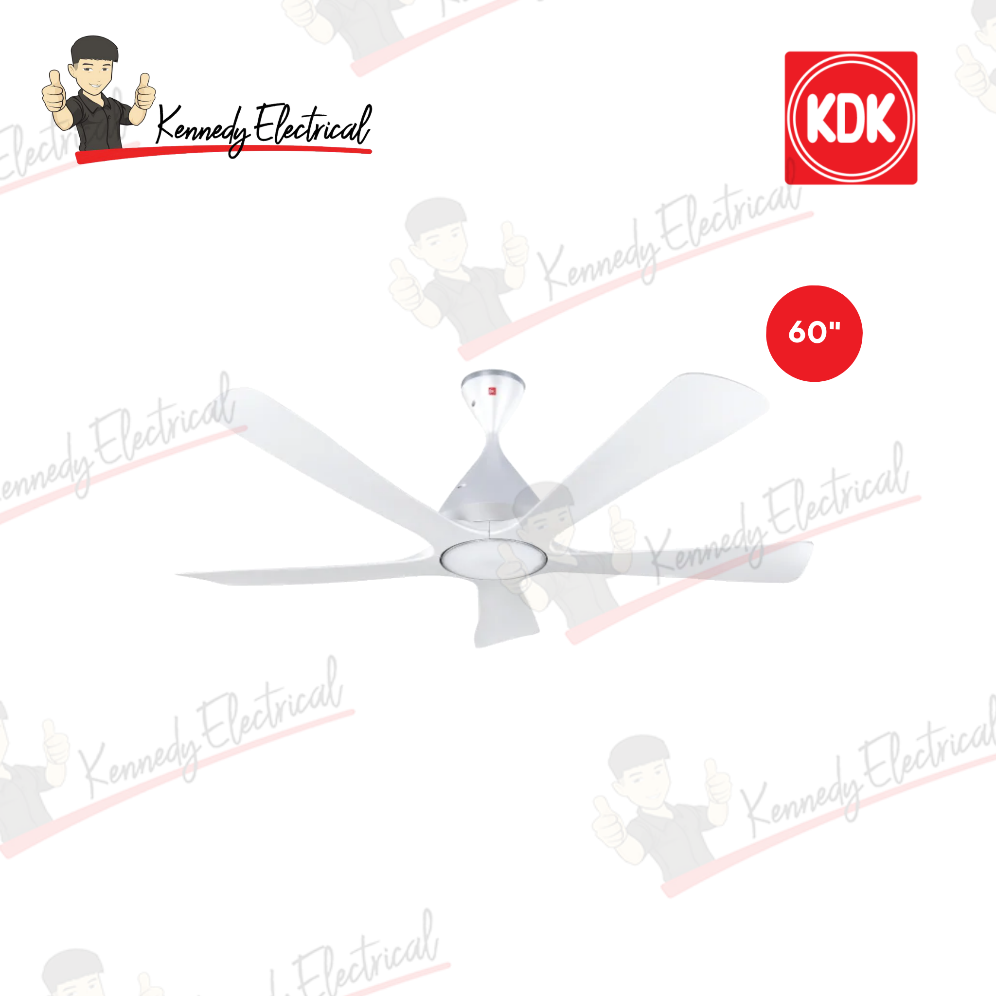 KDK 60" WiFi + LED Remote Ceiling Fan K15UC