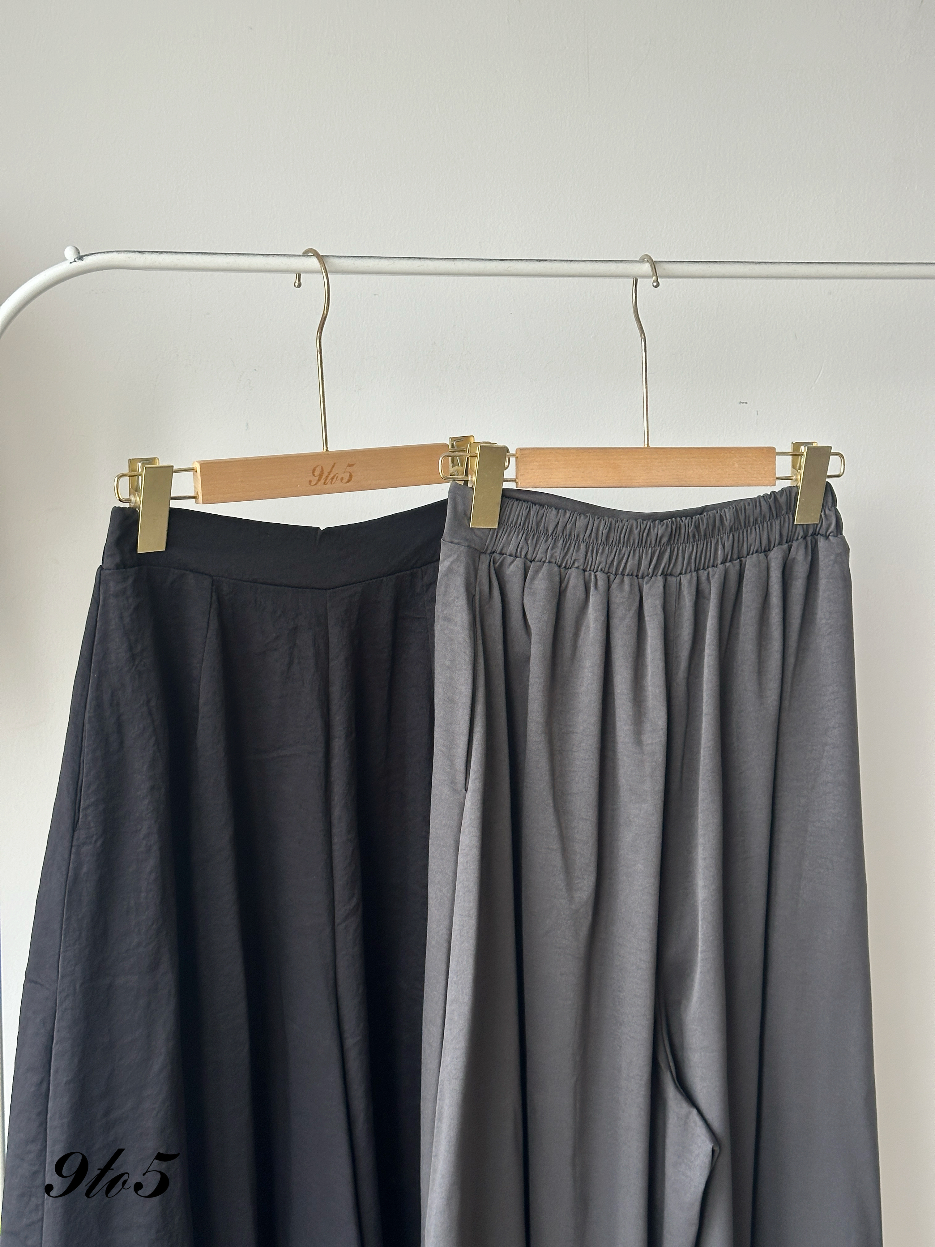 S1845 A Line Wide Leg Pants - 5 Colors 