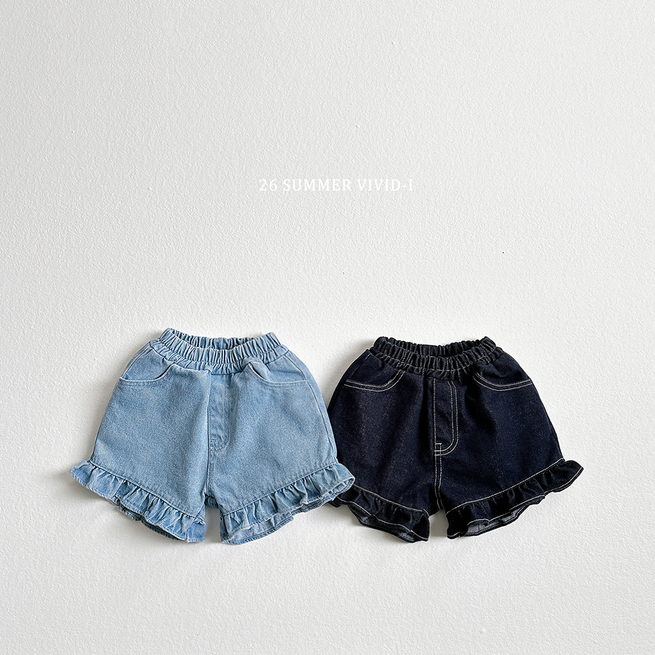 Ruffle 牛仔短褲